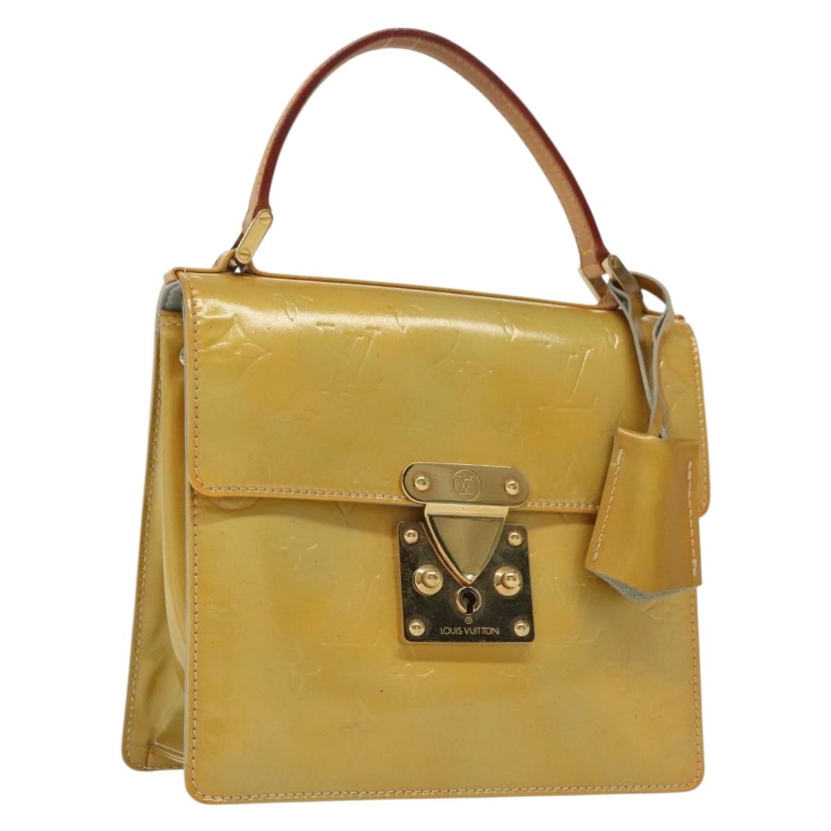 LOUIS VUITTON Monogram Vernis Spring Street Hand Bag Gris M91029 LV Auth 136364