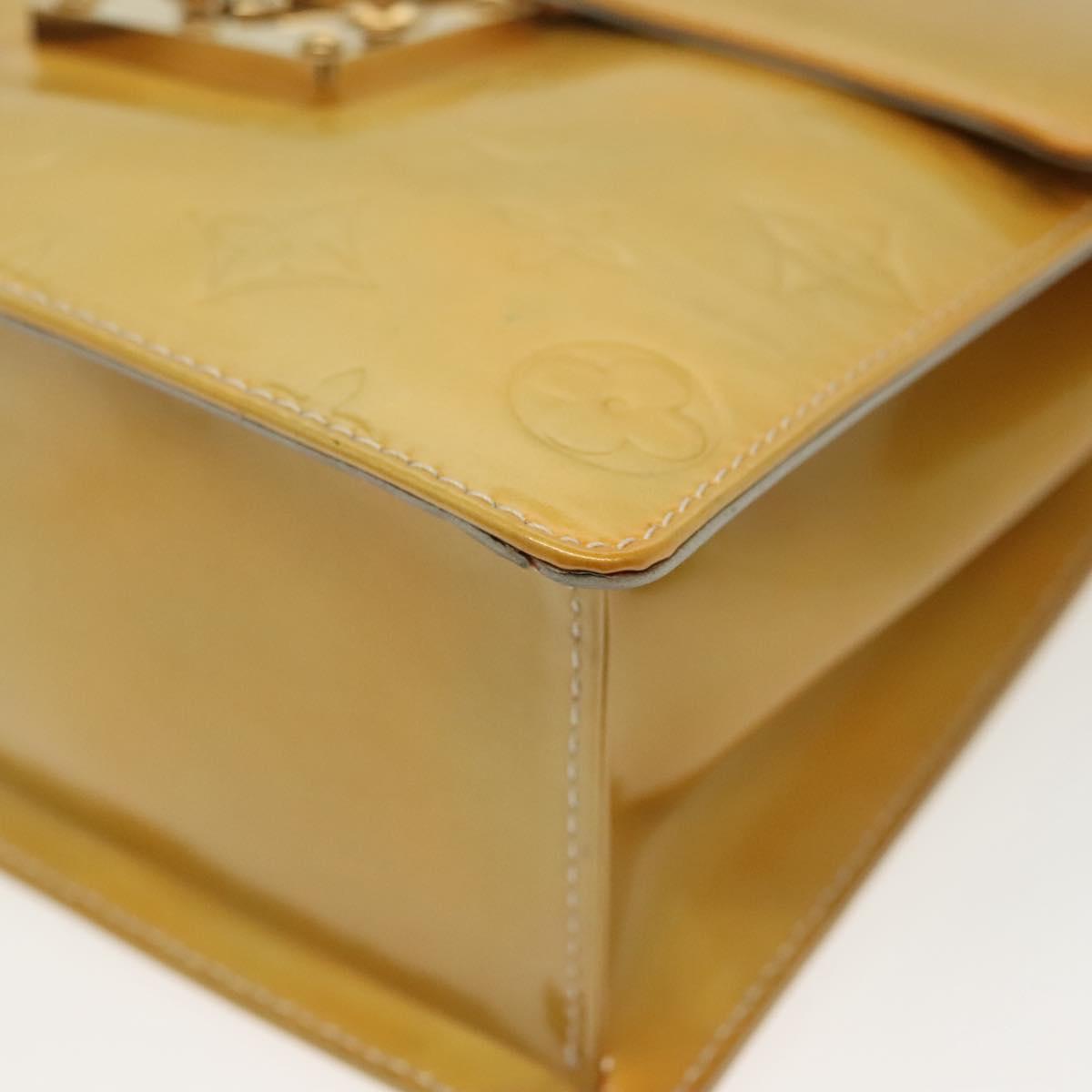 LOUIS VUITTON Monogram Vernis Spring Street Hand Bag Gris M91029 LV Auth 136364