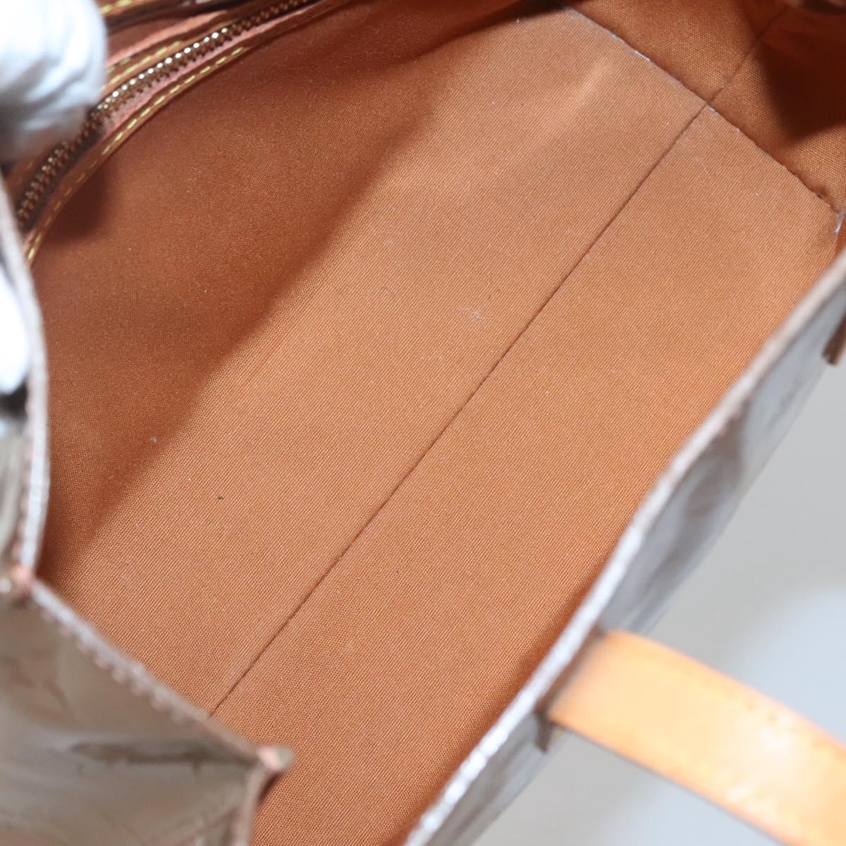 LOUIS VUITTON Monogram Vernis Reade PM Hand Bag Bronze M91146 LV Auth 136413