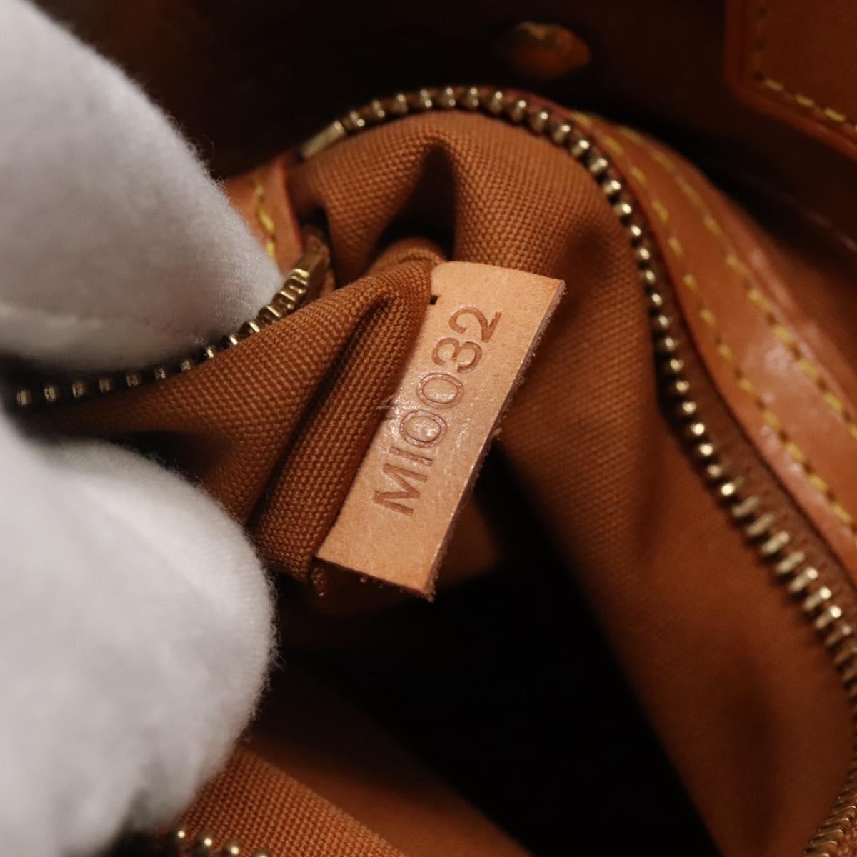 LOUIS VUITTON Monogram Vernis Reade PM Hand Bag Bronze M91146 LV Auth 136413