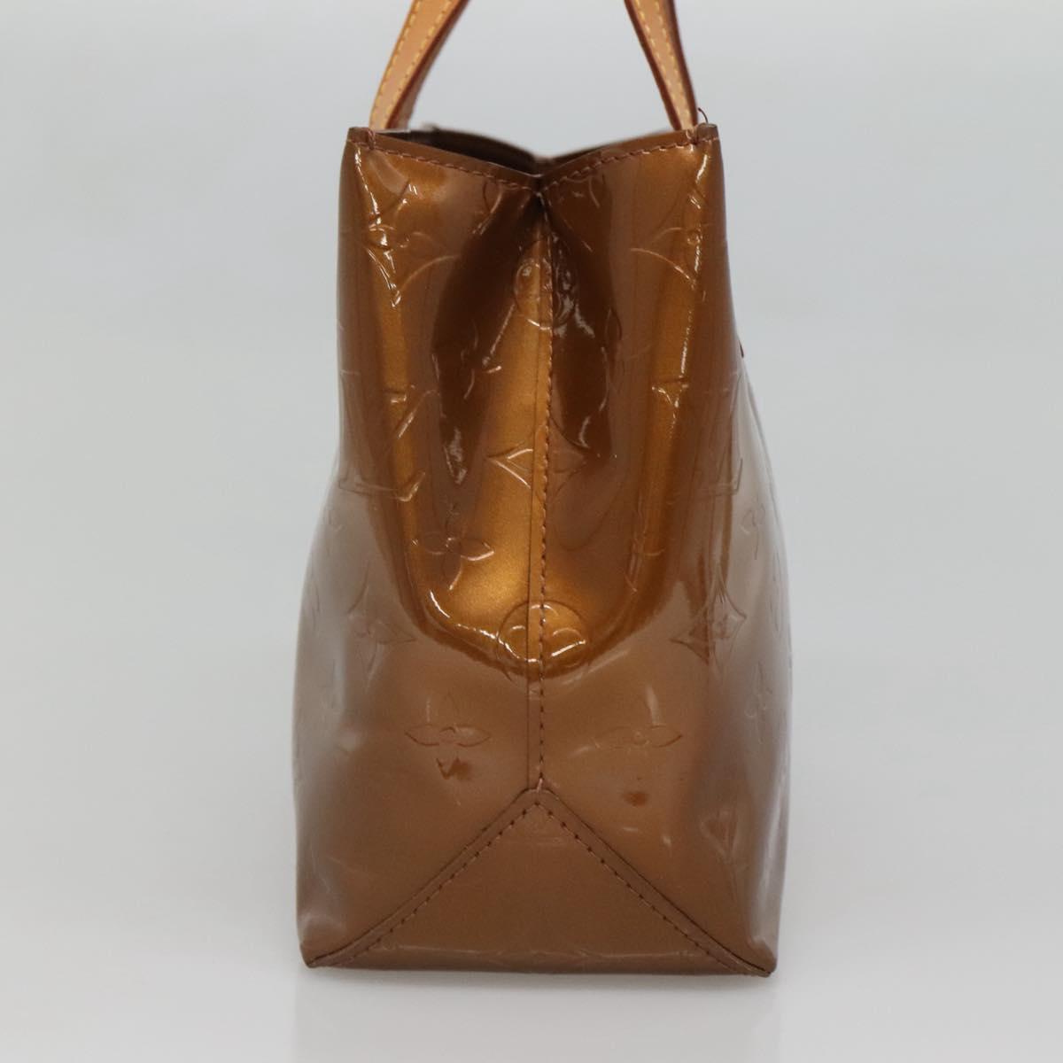 LOUIS VUITTON Monogram Vernis Reade PM Hand Bag Bronze M91146 LV Auth 136413