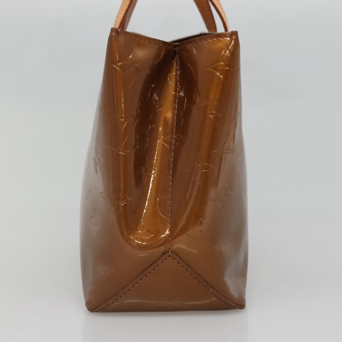LOUIS VUITTON Monogram Vernis Reade PM Hand Bag Bronze M91146 LV Auth 136413