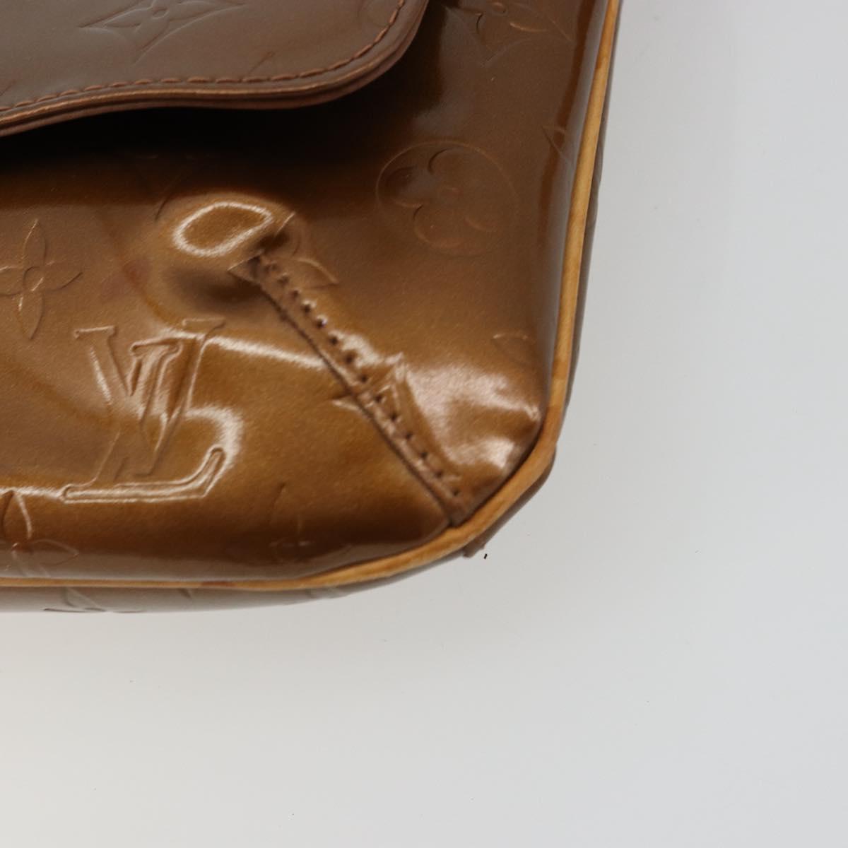 LOUIS VUITTON Monogram Vernis Thompson Street Bag Bronze M91124 LV Auth 136433