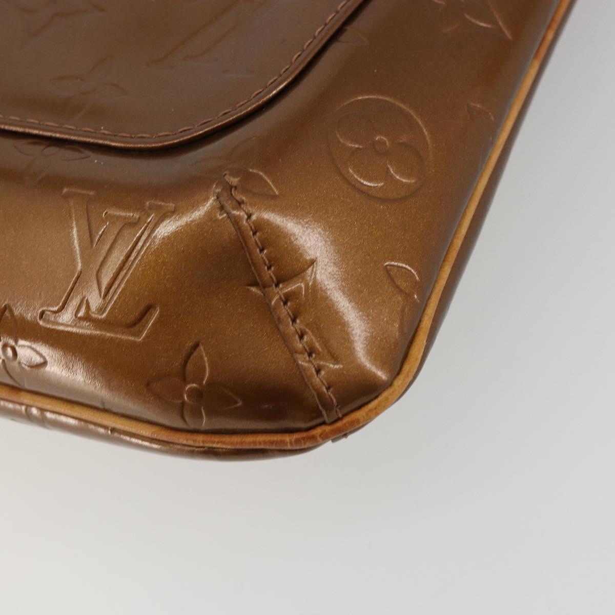 LOUIS VUITTON Monogram Vernis Thompson Street Bag Bronze M91124 LV Auth 136433