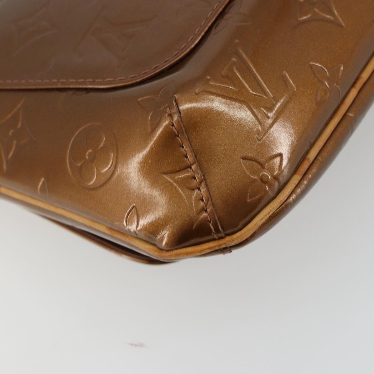 LOUIS VUITTON Monogram Vernis Thompson Street Bag Bronze M91124 LV Auth 136433