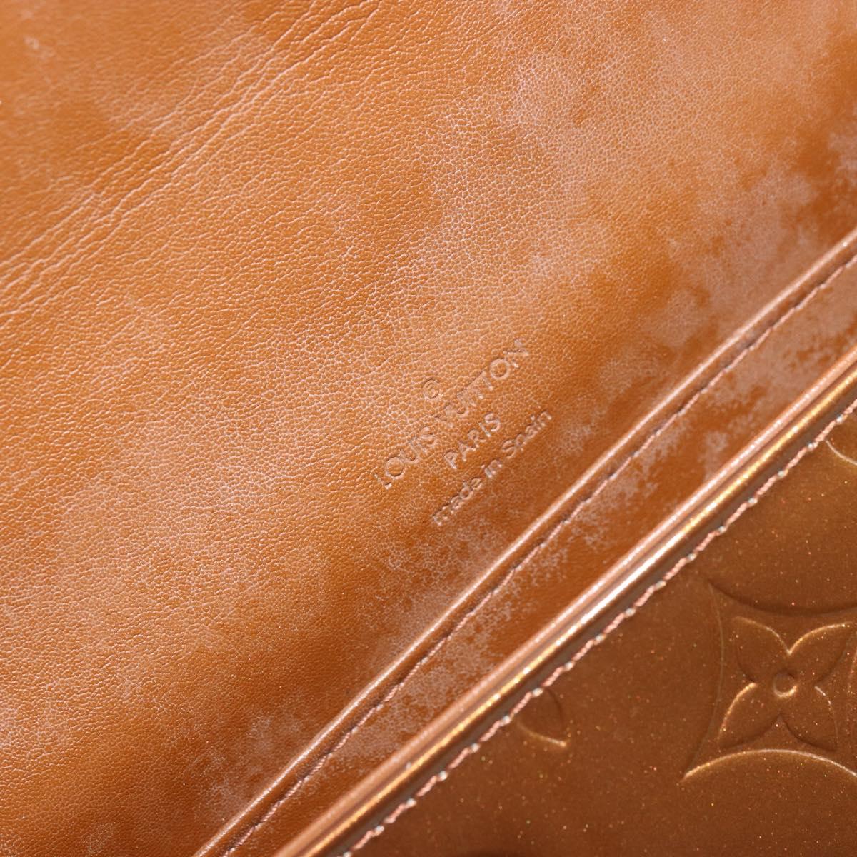 LOUIS VUITTON Monogram Vernis Thompson Street Bag Bronze M91124 LV Auth 136433