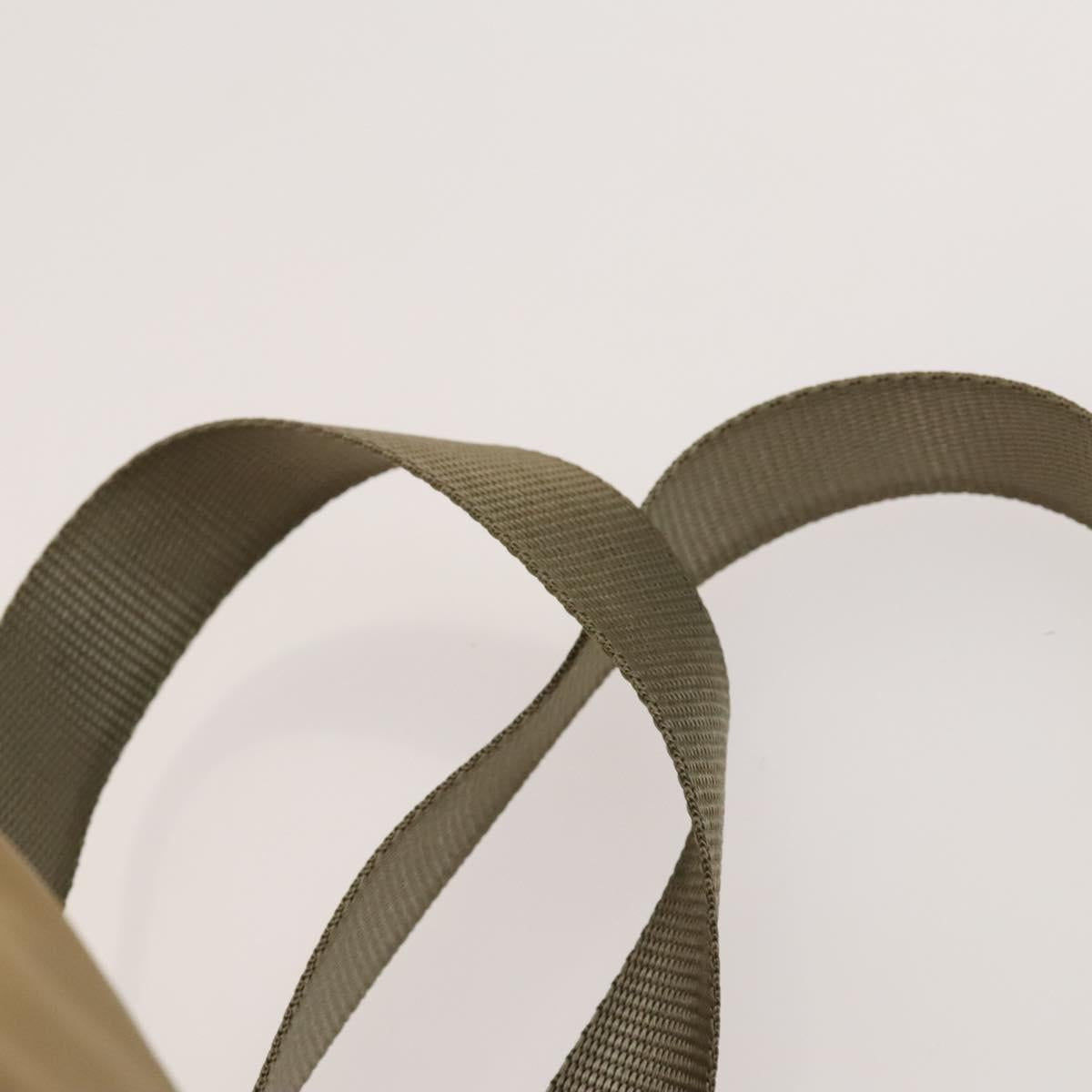 PRADA Backpack Nylon Beige Silver Auth 136445