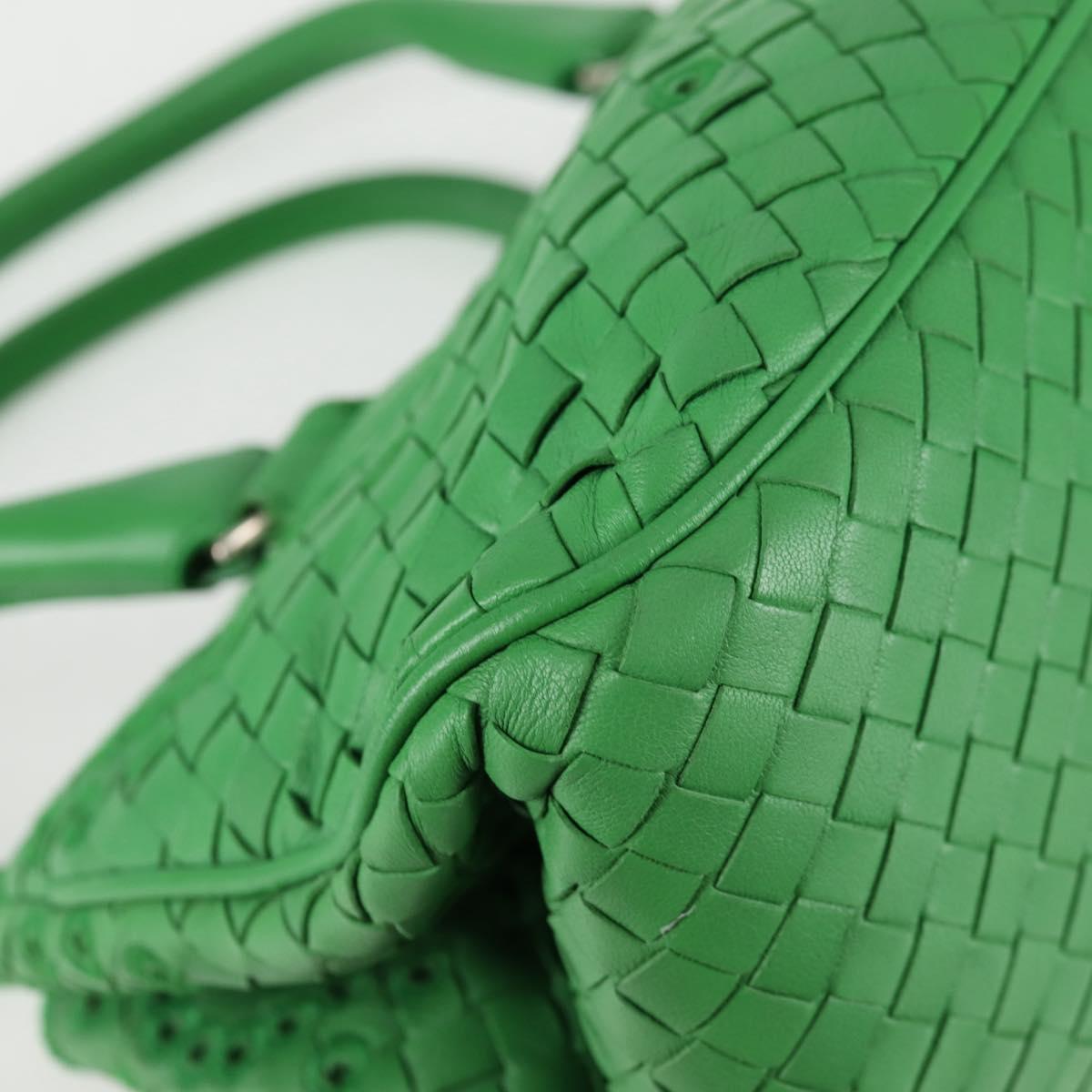 BOTTEGA VENETA INTRECCIATO Hand Bag Leather Green 156586 Auth 136456V