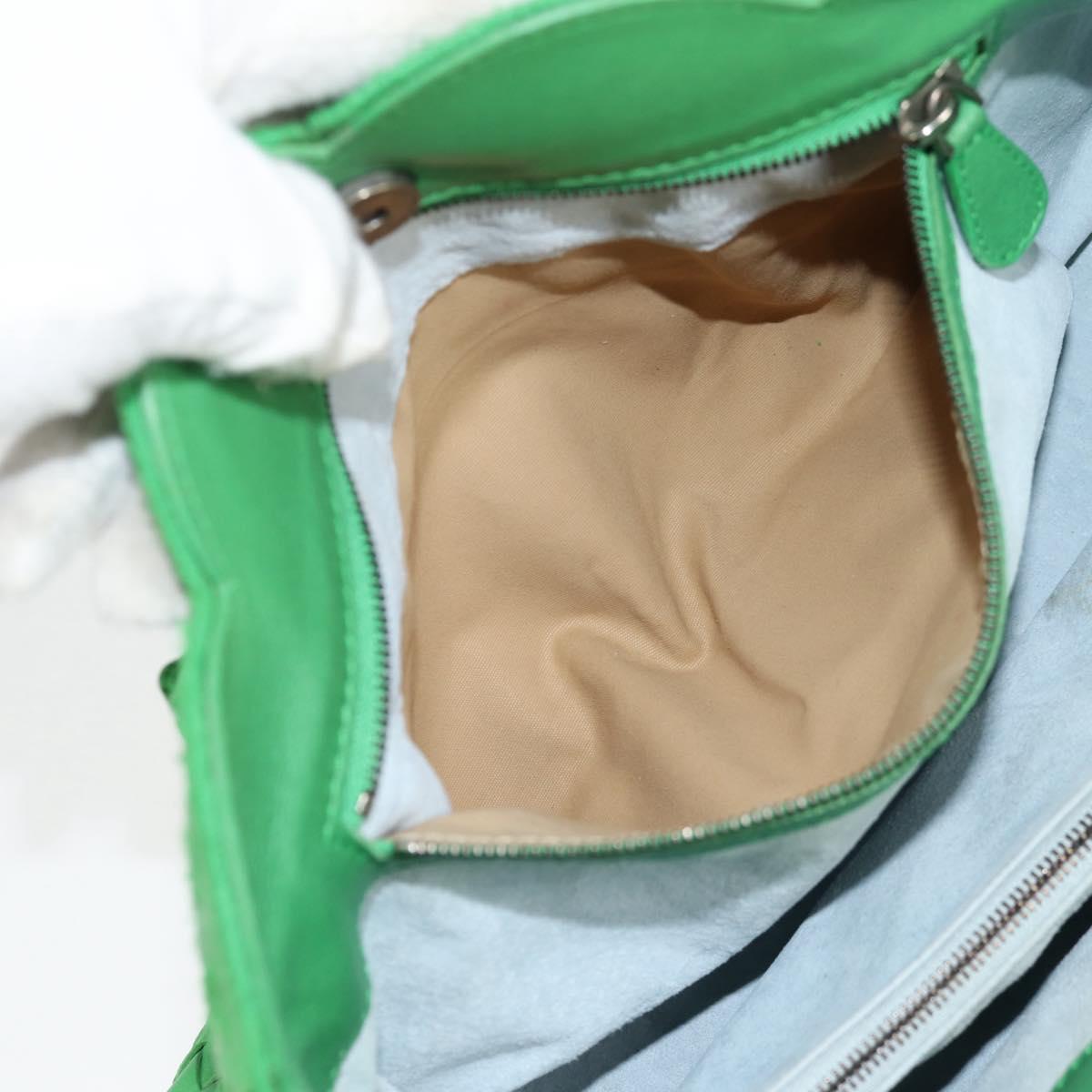 BOTTEGA VENETA INTRECCIATO Hand Bag Leather Green 156586 Auth 136456V