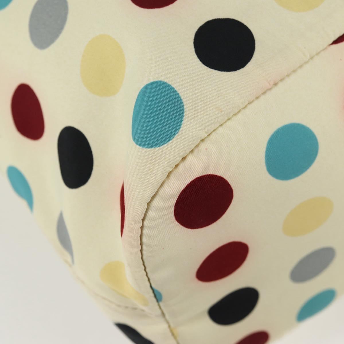 PRADA Hand Bag Nylon 2way White Silver Auth 136458