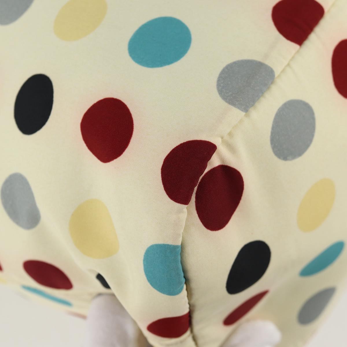 PRADA Hand Bag Nylon 2way White Silver Auth 136458