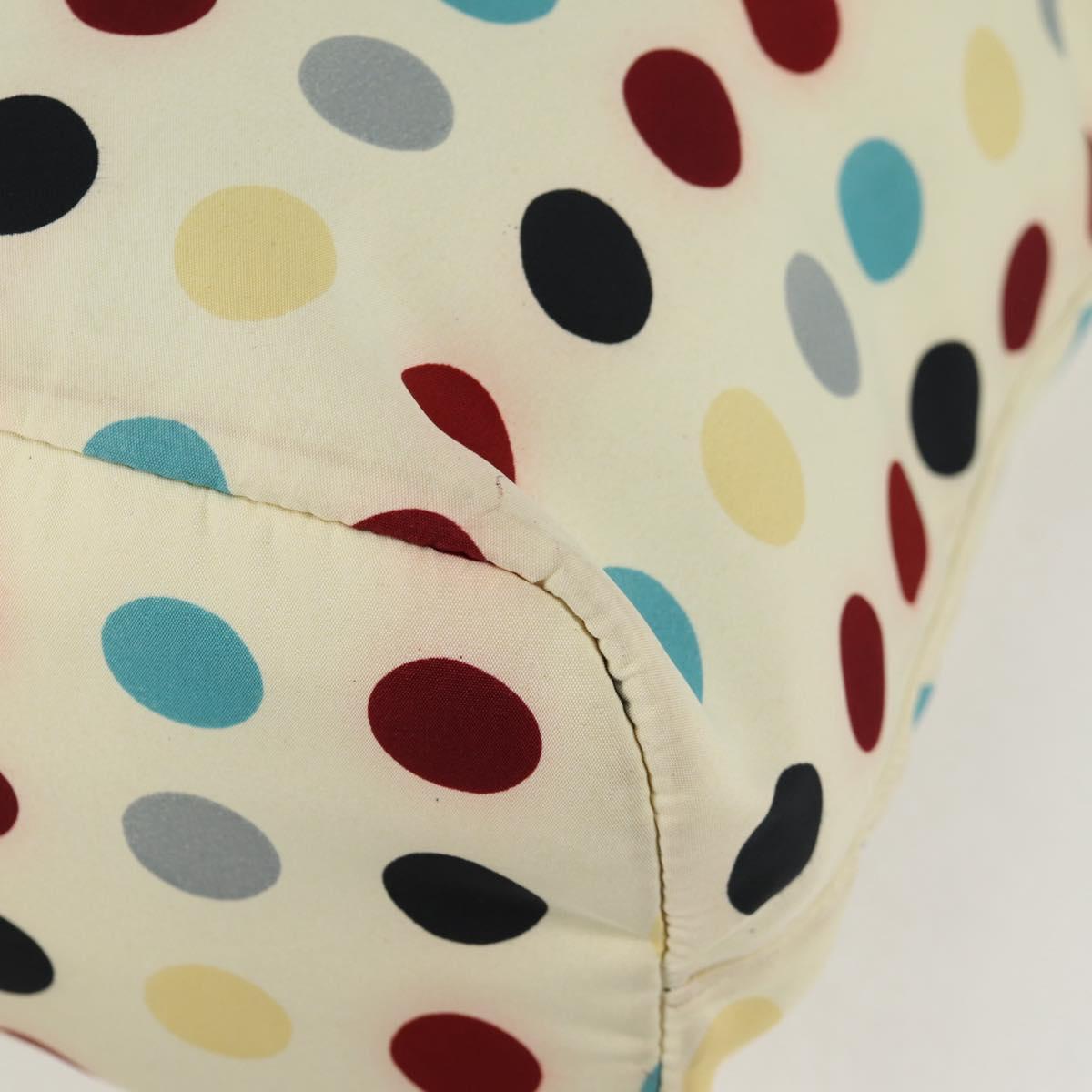 PRADA Hand Bag Nylon 2way White Silver Auth 136458