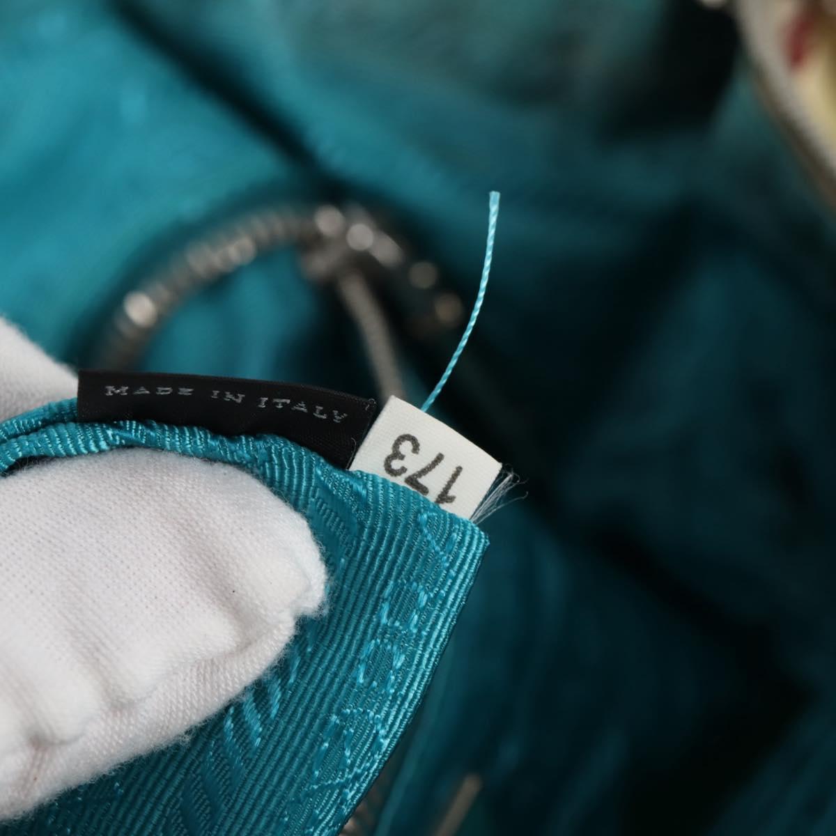 PRADA Hand Bag Nylon 2way White Silver Auth 136458