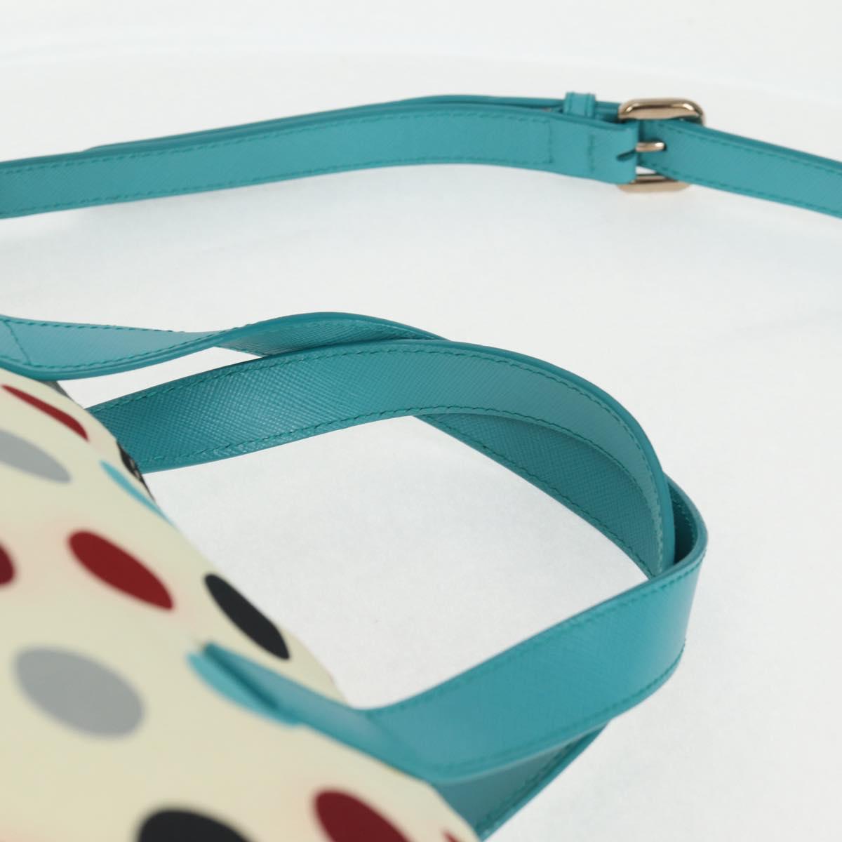 PRADA Hand Bag Nylon 2way White Silver Auth 136458