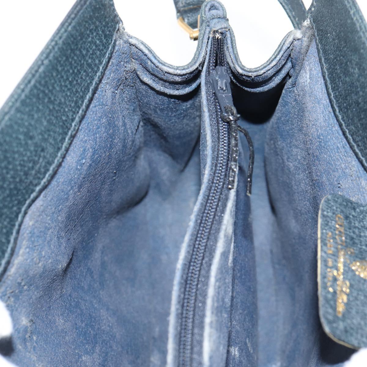 GUCCI GG Supreme Sherry Line Shoulder Bag PVC Navy Gold 72 02 024 Auth 136472
