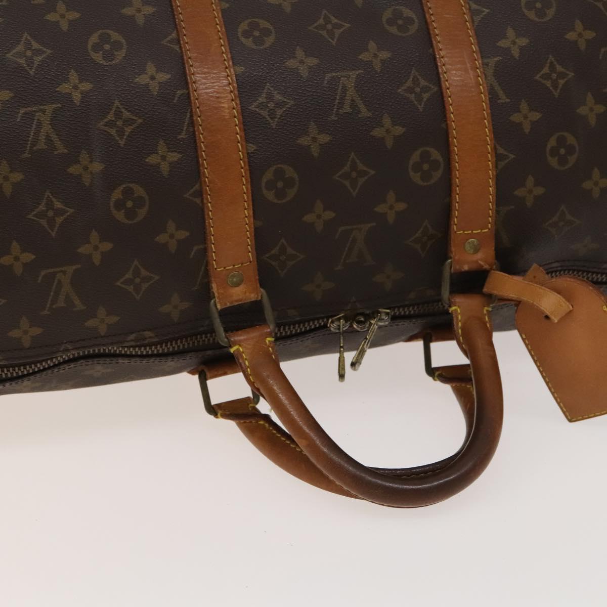 LOUIS VUITTON Monogram Keepall 55 Boston Bag M41424 LV Auth 136505