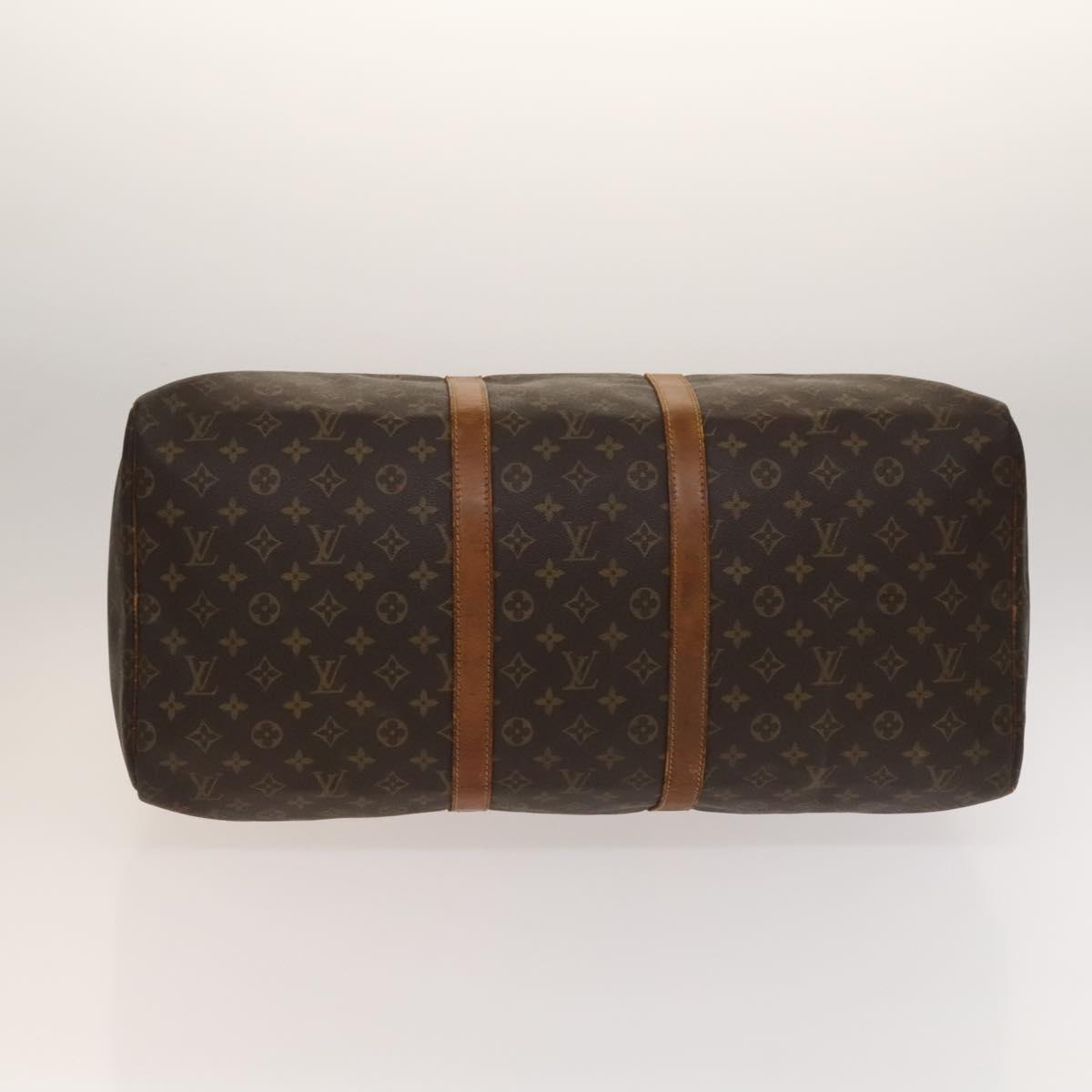 LOUIS VUITTON Monogram Keepall 55 Boston Bag M41424 LV Auth 136505