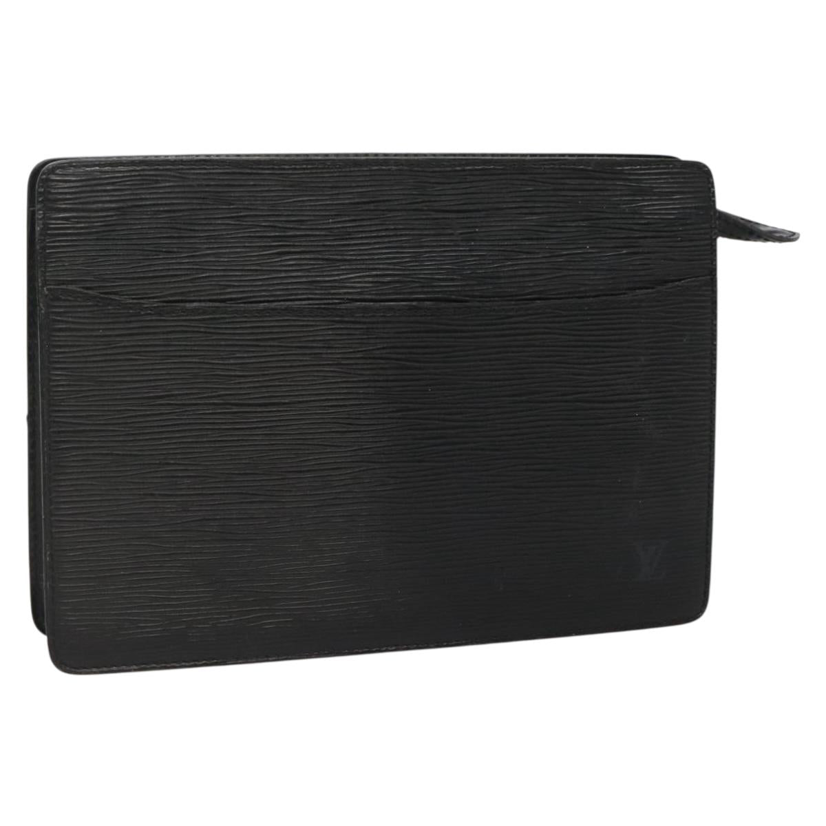 LOUIS VUITTON Epi Pochette Homme Clutch Bag Black Noir M52522 LV Auth 136523