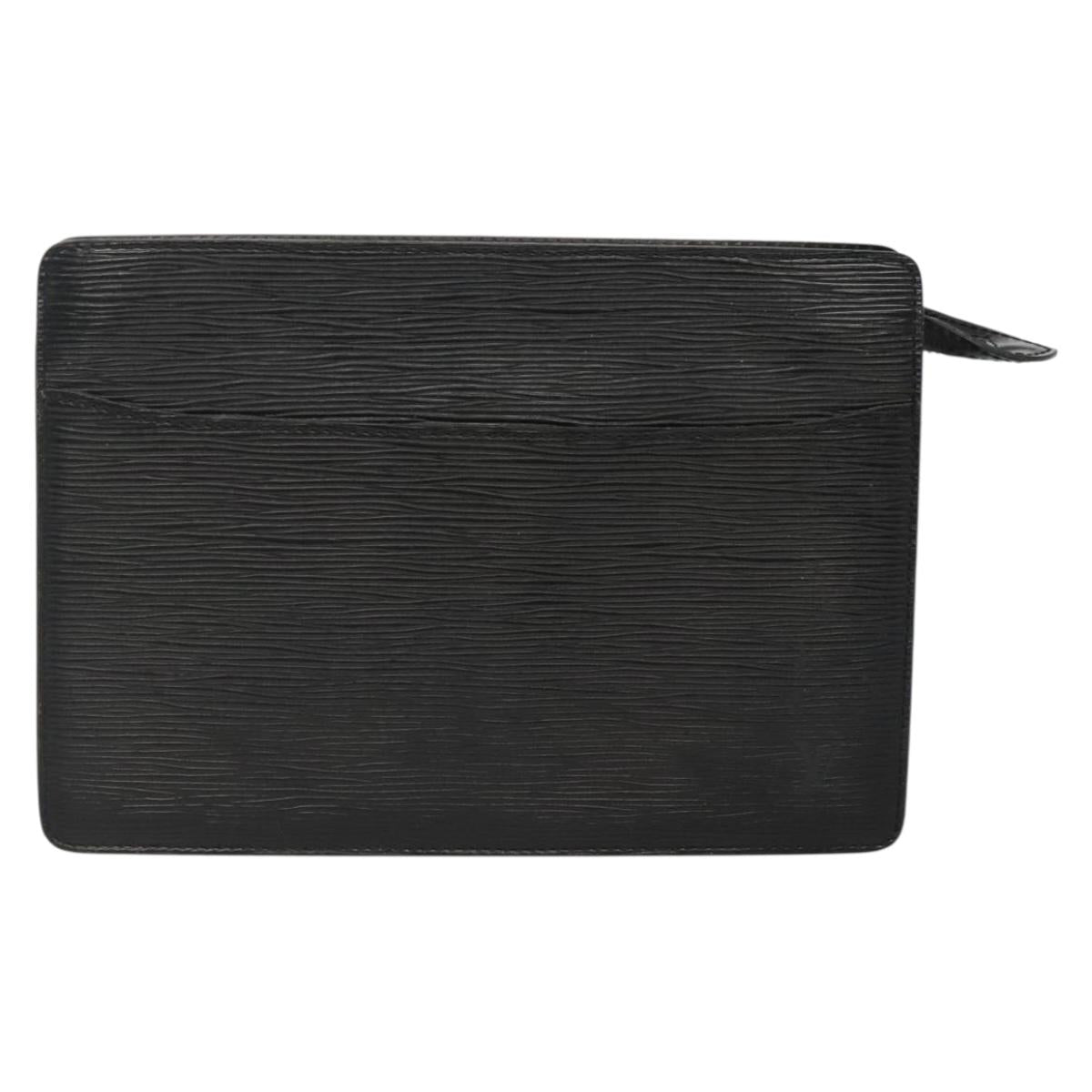 LOUIS VUITTON Epi Pochette Homme Clutch Bag Black Noir M52522 LV Auth 136523