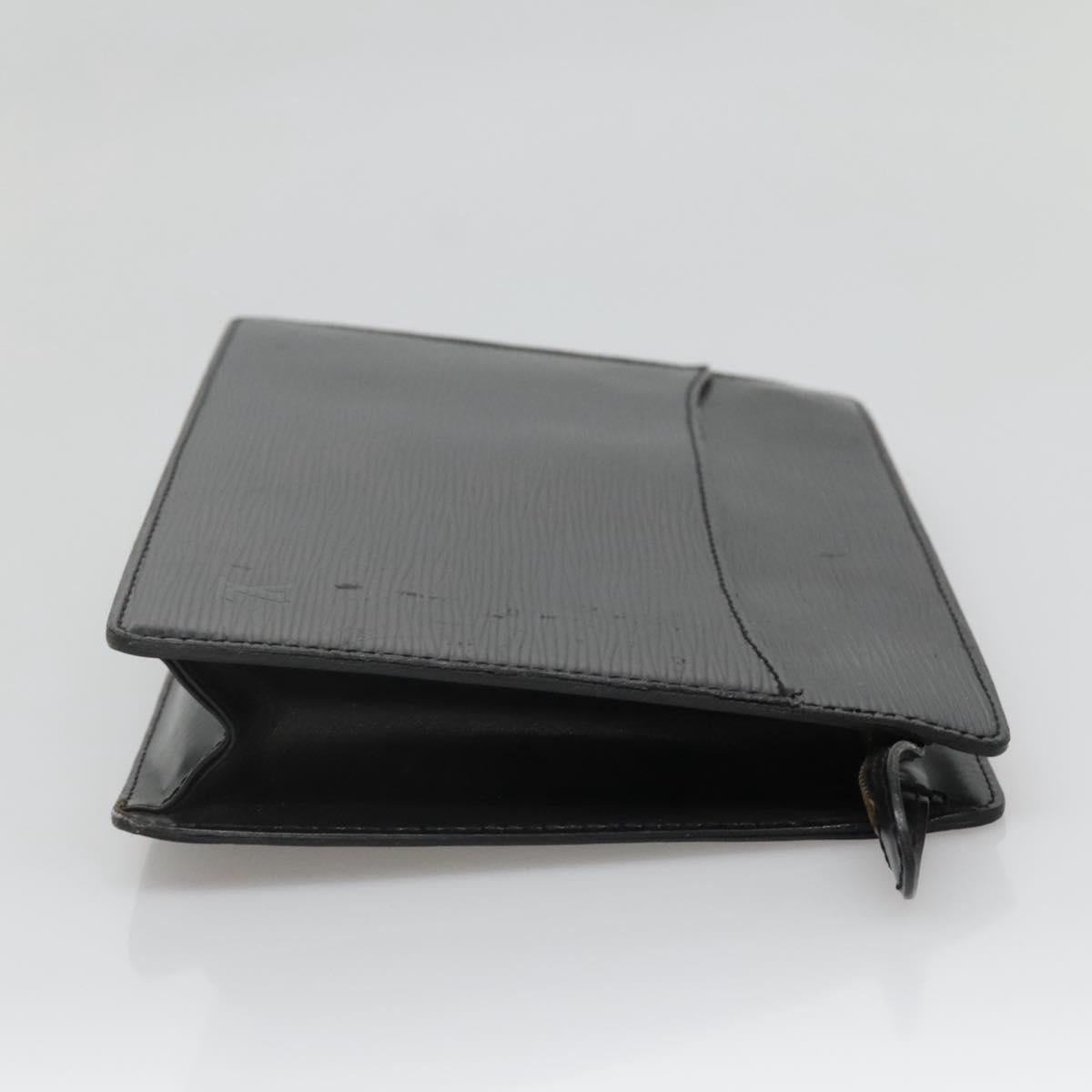 LOUIS VUITTON Epi Pochette Homme Clutch Bag Black Noir M52522 LV Auth 136523