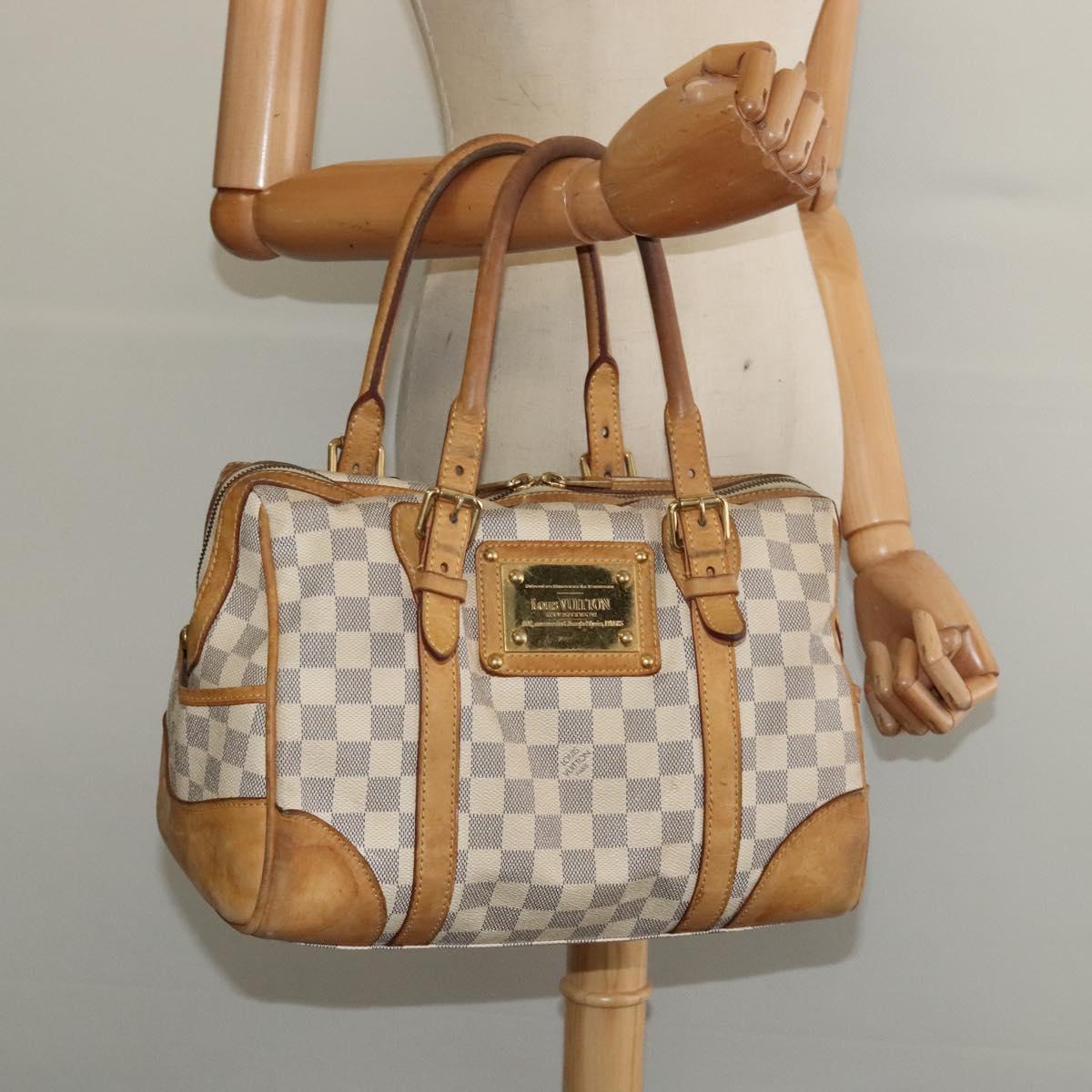 LOUIS VUITTON Damier Azur Berkeley Hand Bag N52001 LV Auth 136526