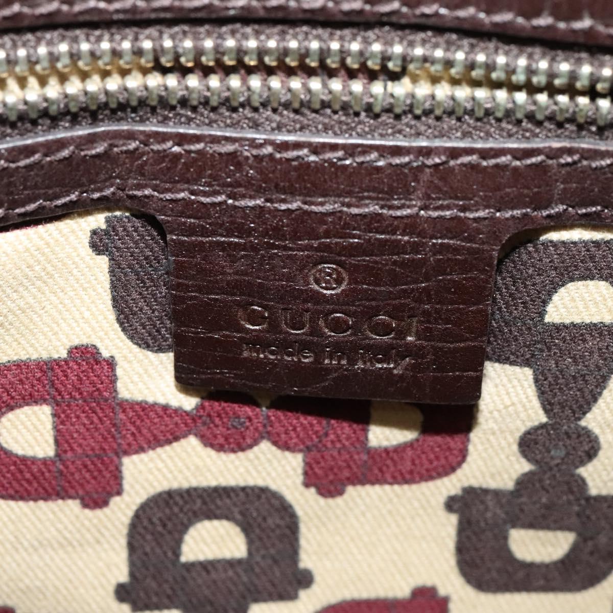 GUCCI GG Canvas Web Sherry Line Shoulder Bag Beige Gold Red 144388 Auth 136530