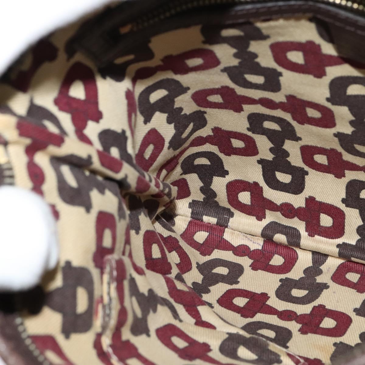 GUCCI GG Canvas Web Sherry Line Shoulder Bag Beige Gold Red 144388 Auth 136530