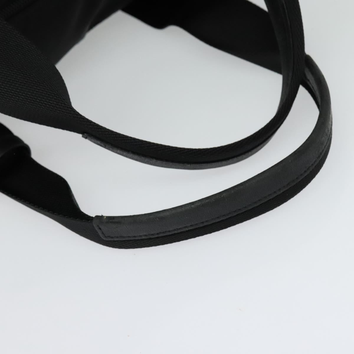 PRADA Boston Bag Nylon Black Silver Auth 136533