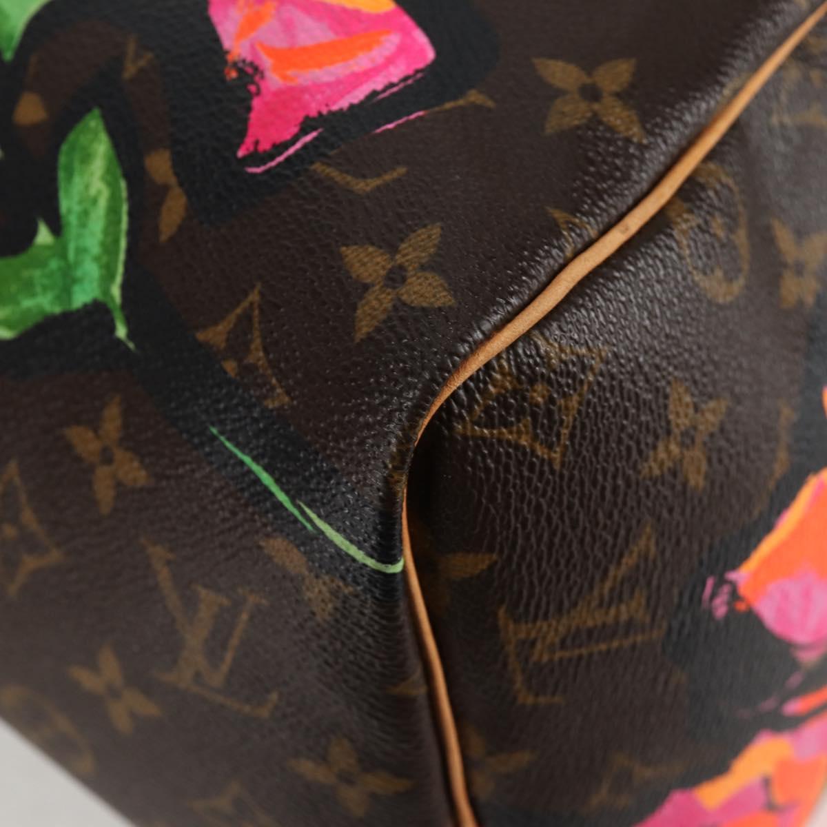 LOUIS VUITTON Monogram Rose Speedy 30 Hand Bag Orange Pink M48610 Auth 136544V