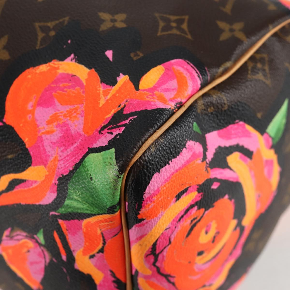 LOUIS VUITTON Monogram Rose Speedy 30 Hand Bag Orange Pink M48610 Auth 136544V