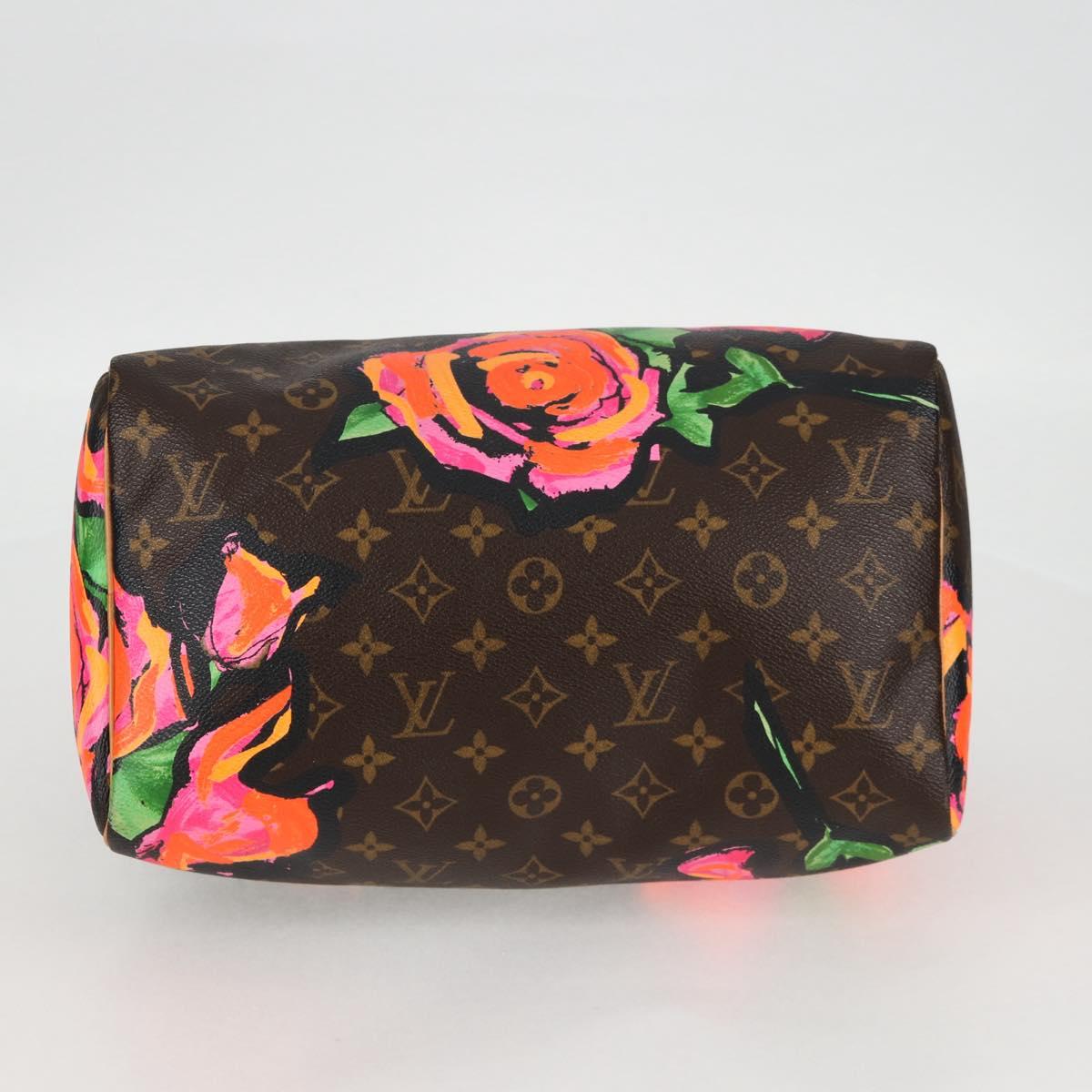 LOUIS VUITTON Monogram Rose Speedy 30 Hand Bag Orange Pink M48610 Auth 136544SAV