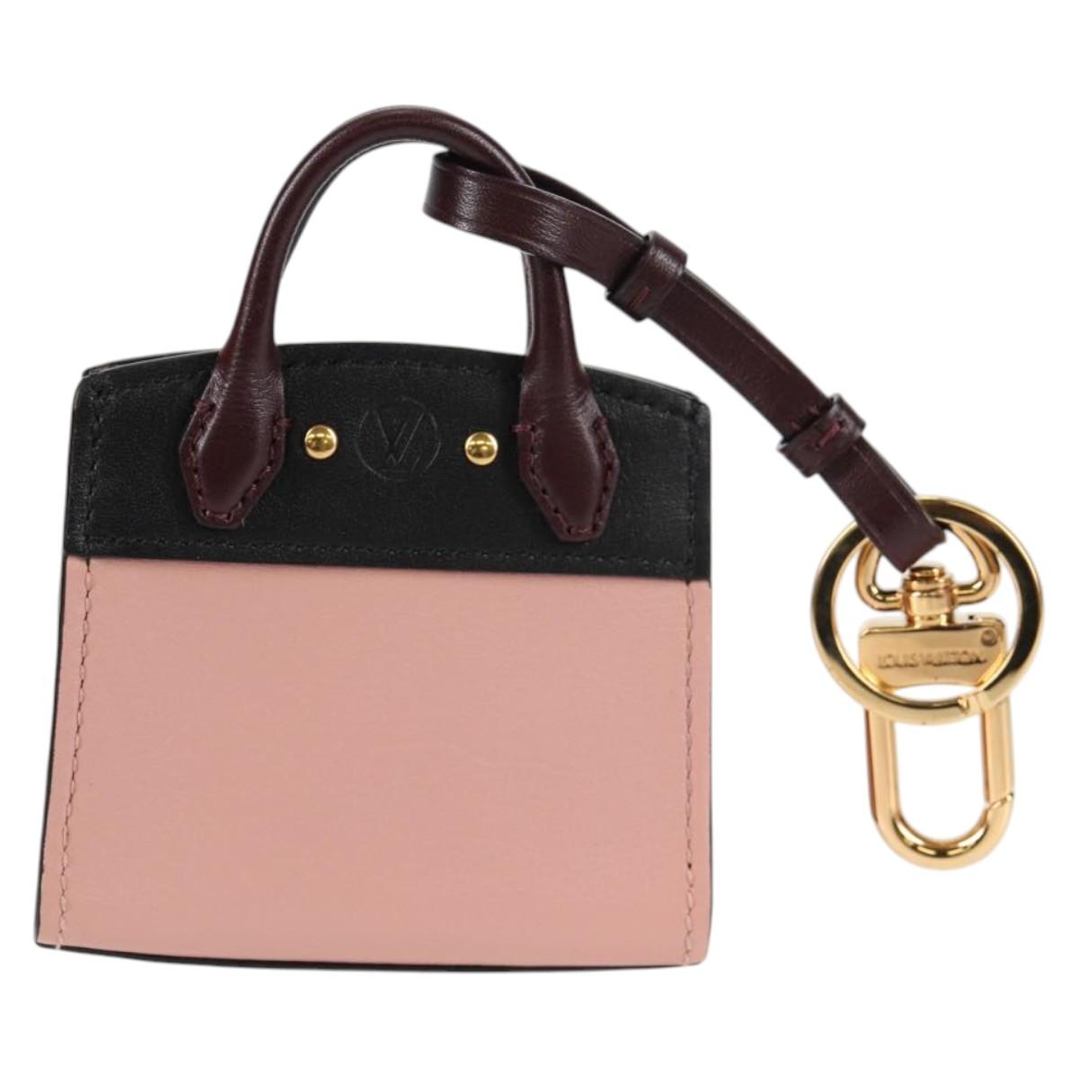 LOUIS VUITTON City Steamer Charm Leather Pink MP1787 LV Auth 136548M
