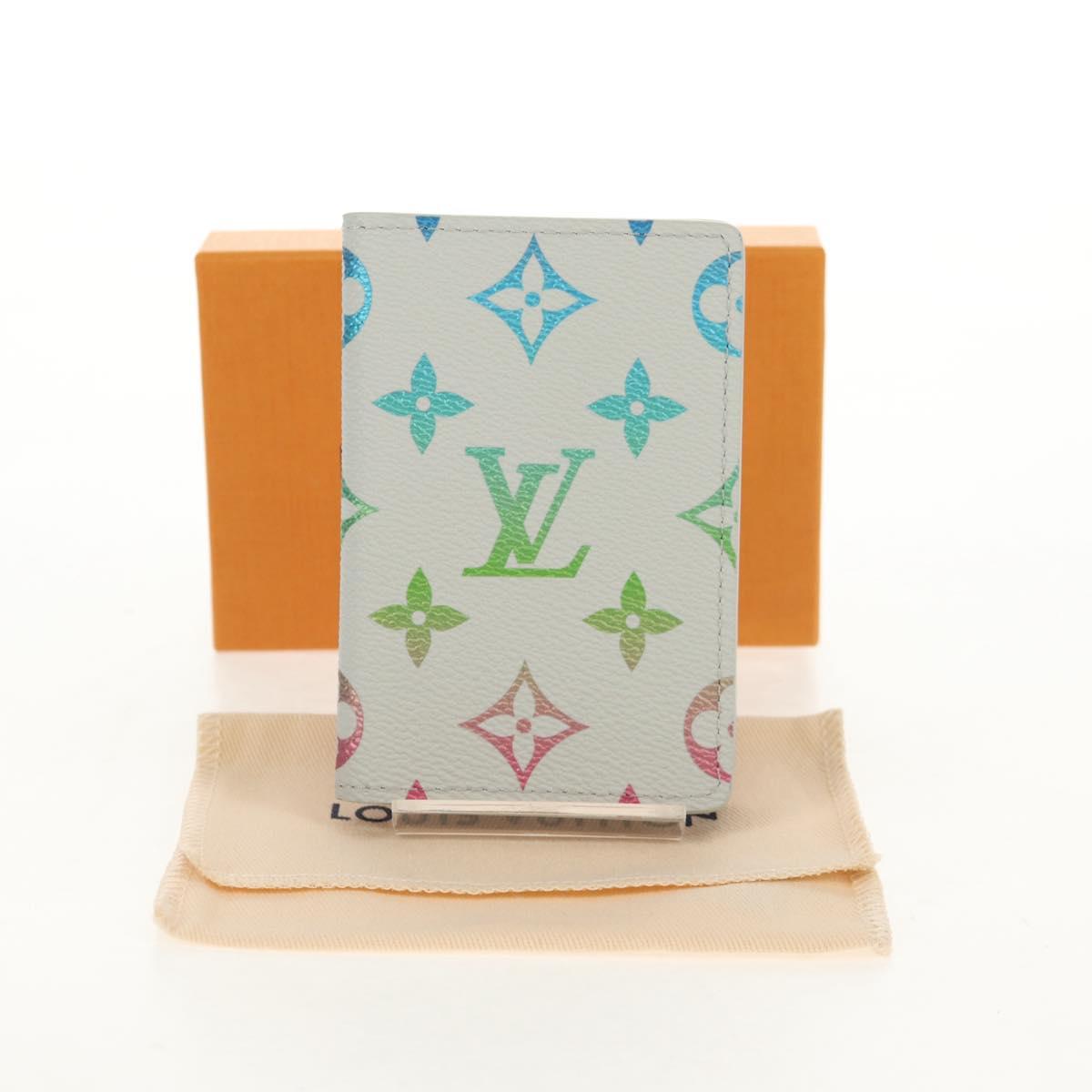 LOUIS VUITTON Multicolor Organizer De Poch Card Case Gray M13910 LV Auth 136560SAM