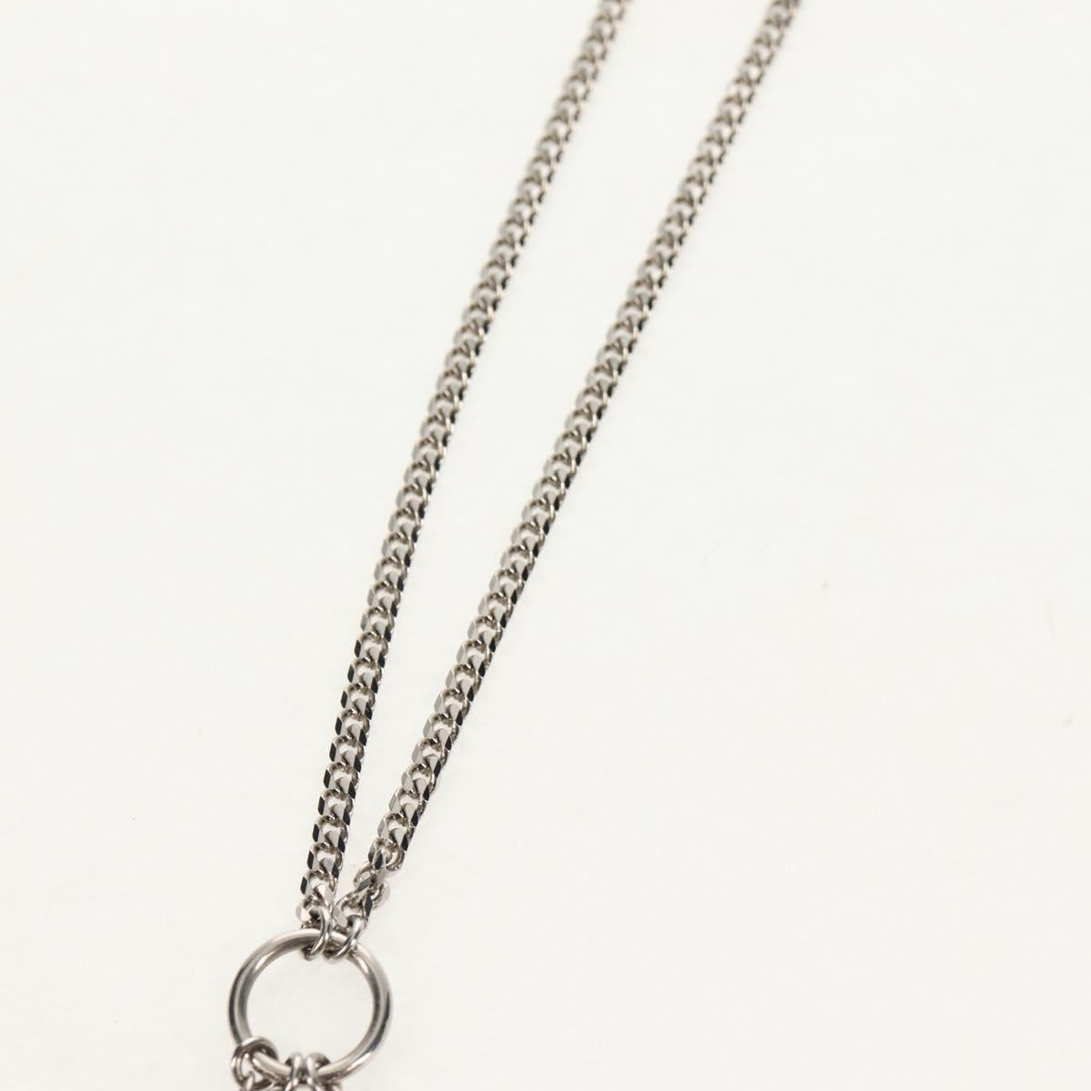 LOUIS VUITTON Shell Necklace metal Silver M01495 LV Auth 136561SAM
