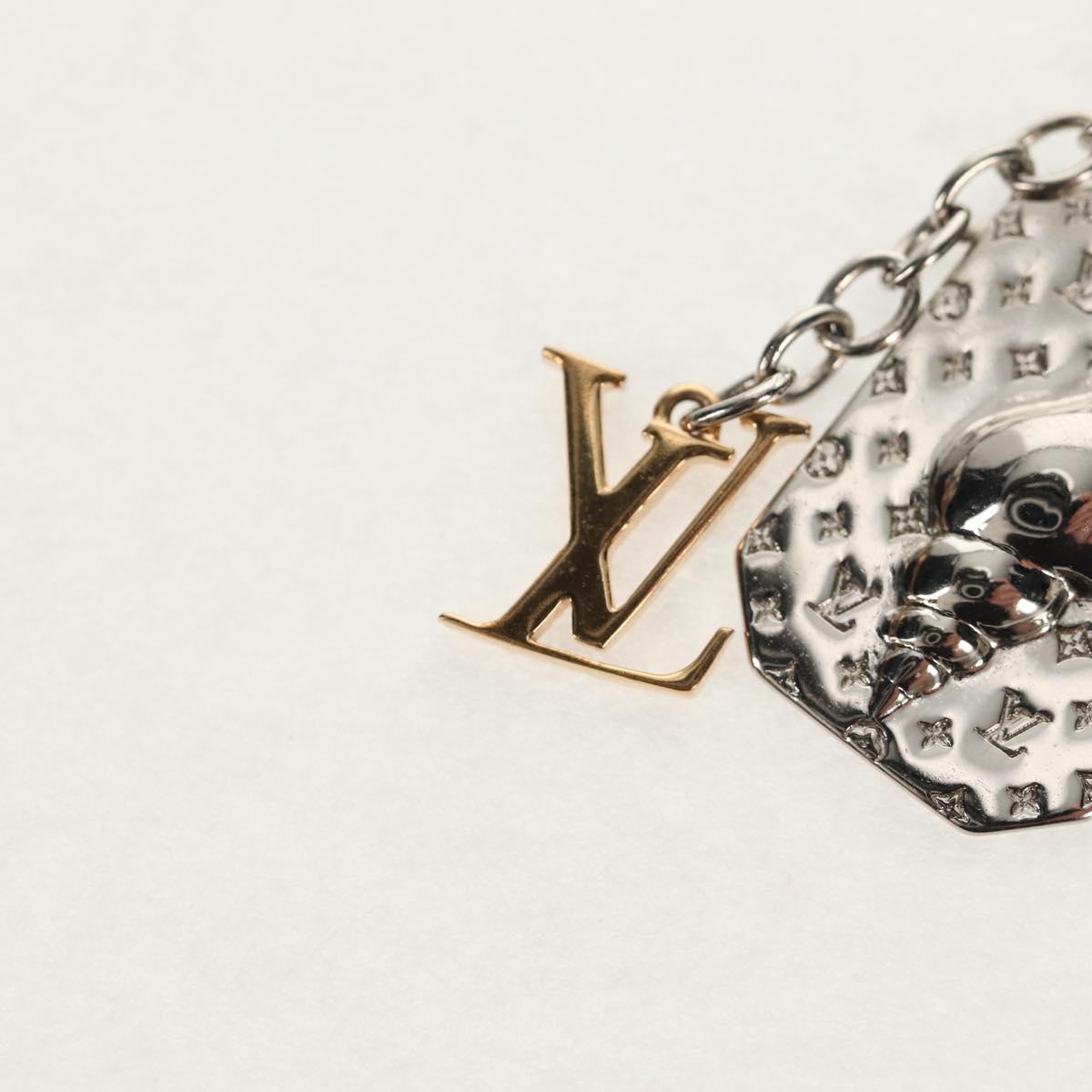 LOUIS VUITTON Shell Necklace metal Silver M01495 LV Auth 136561SAM