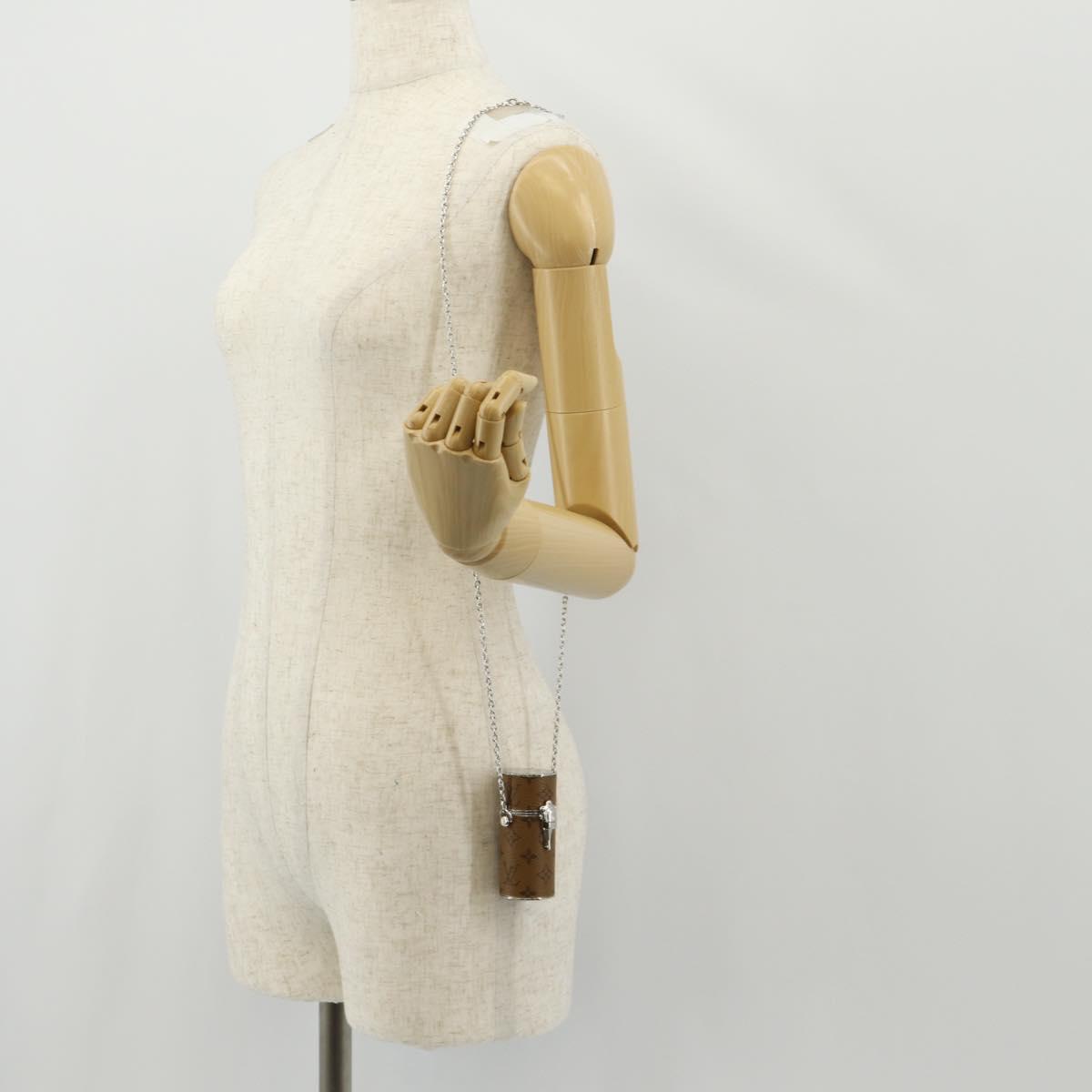 LOUIS VUITTON Monogram Reverse Lipstick Case Cosmetic Pouch MP2407 Auth 136564M