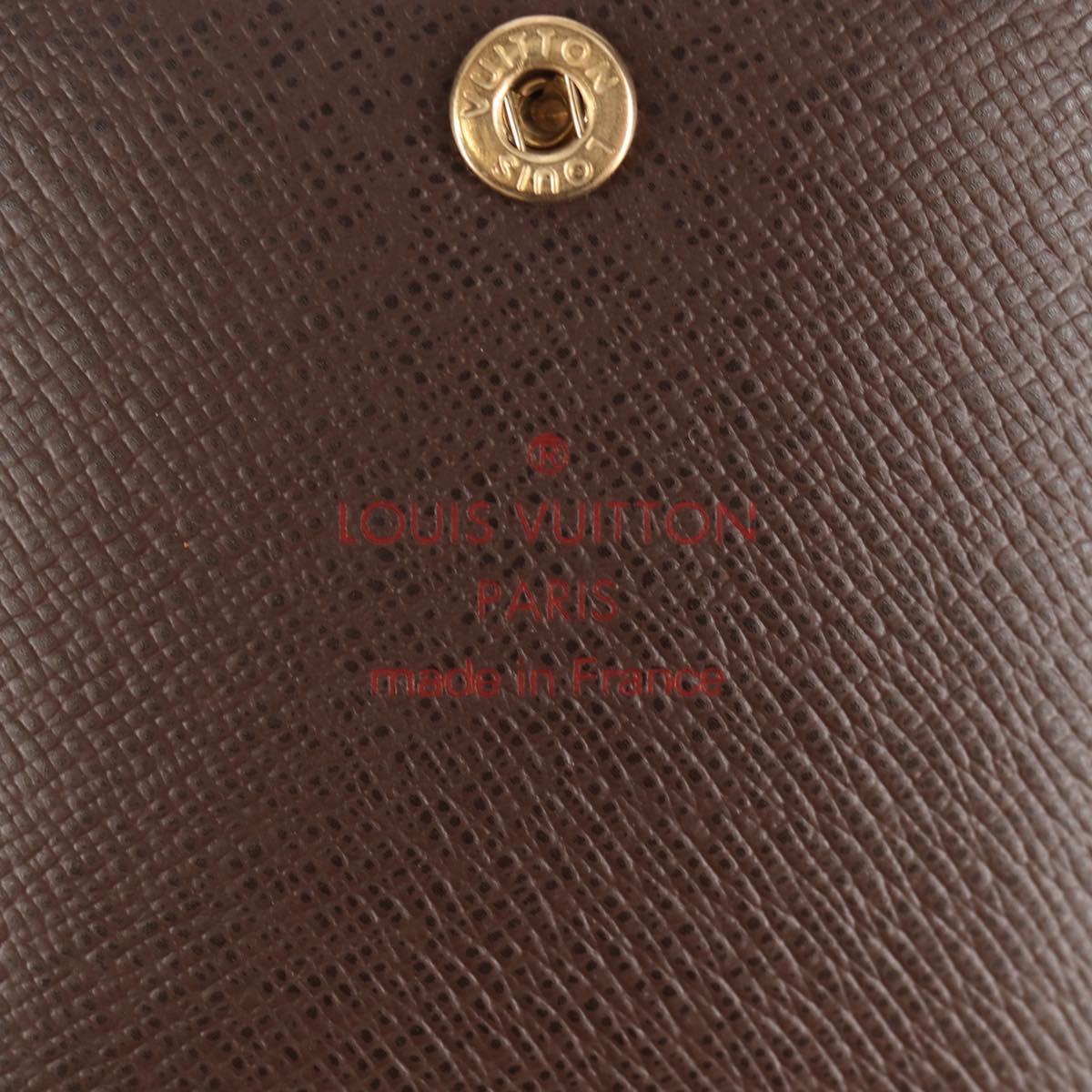 LOUIS VUITTON Damier Ebene Porte Cartes ID Bandouliere Case N60016 Auth 136567V