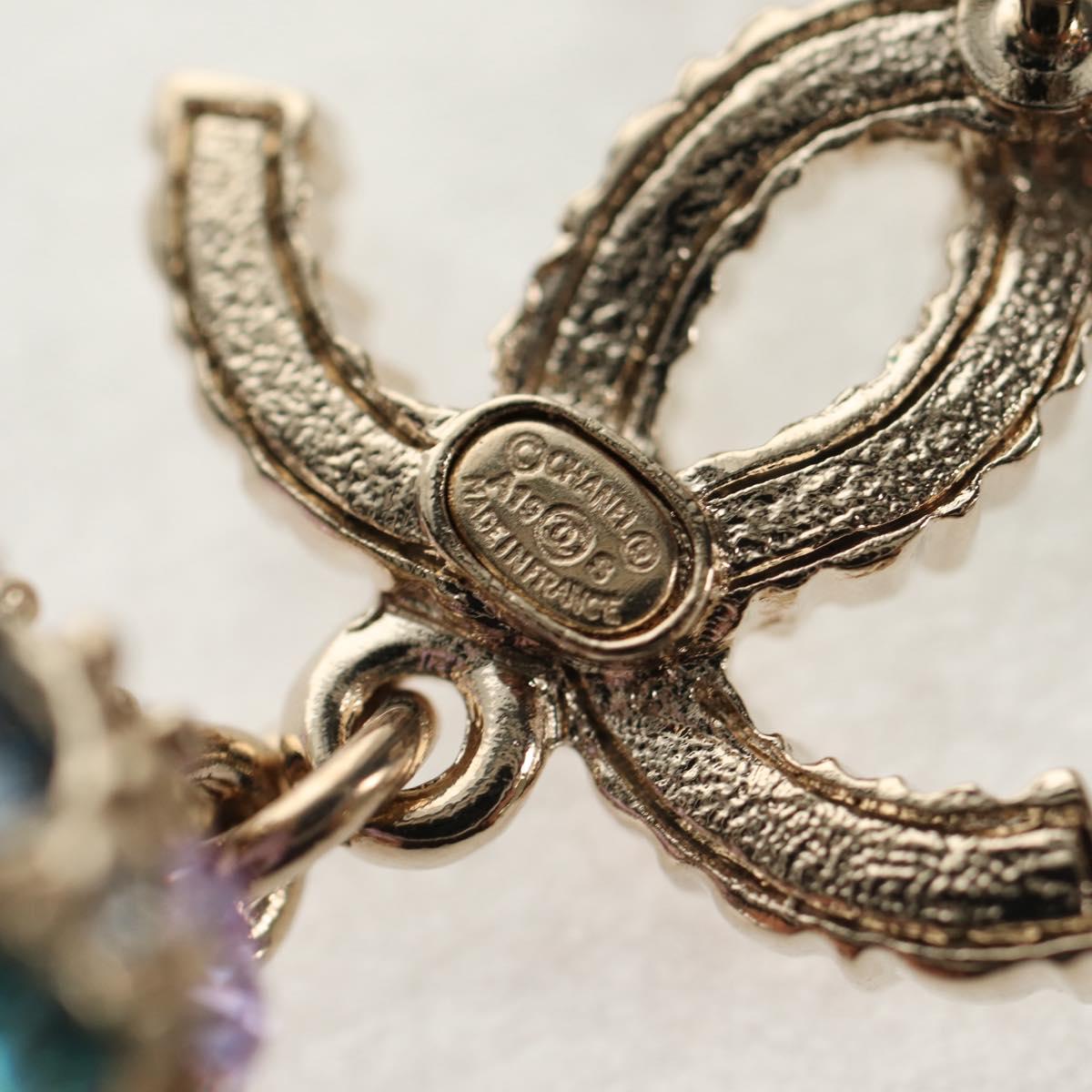 CHANEL Pierce metal Silver CC Auth 136569M