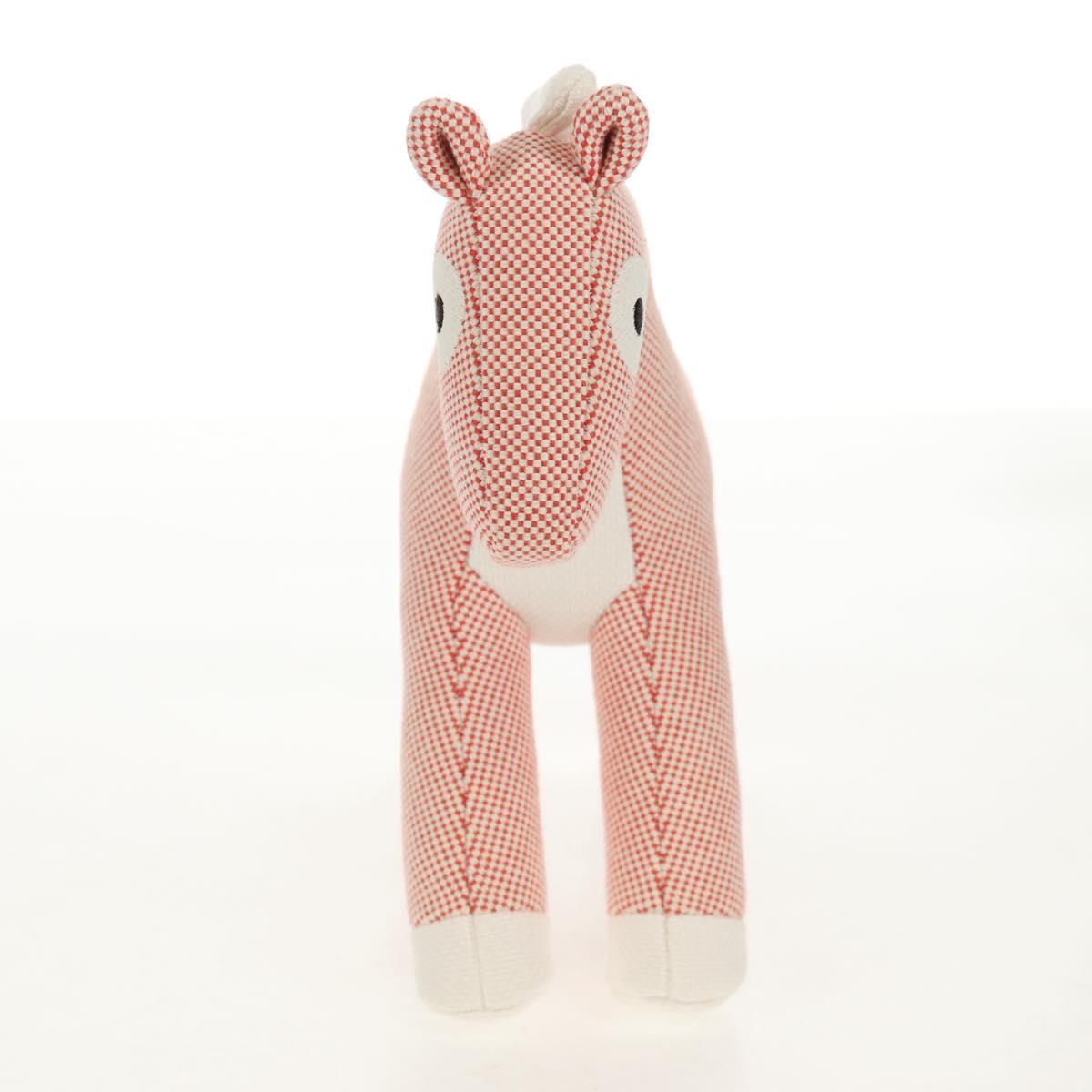 HERMES Cheval Honore Stuffed dog Cotton Orange Auth 136571M