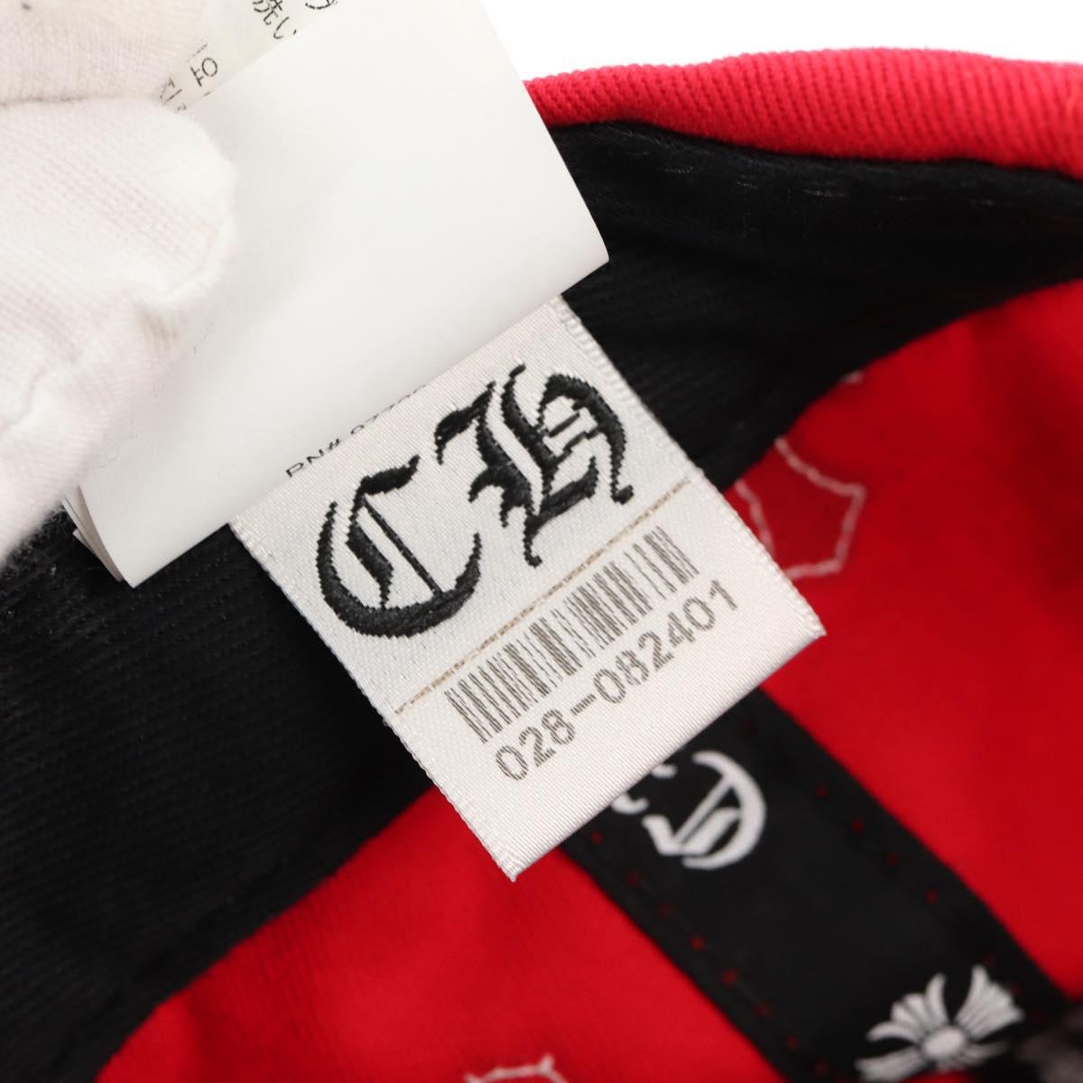 Chrome Hearts Baseball Cap Cotton Red Auth 136578M