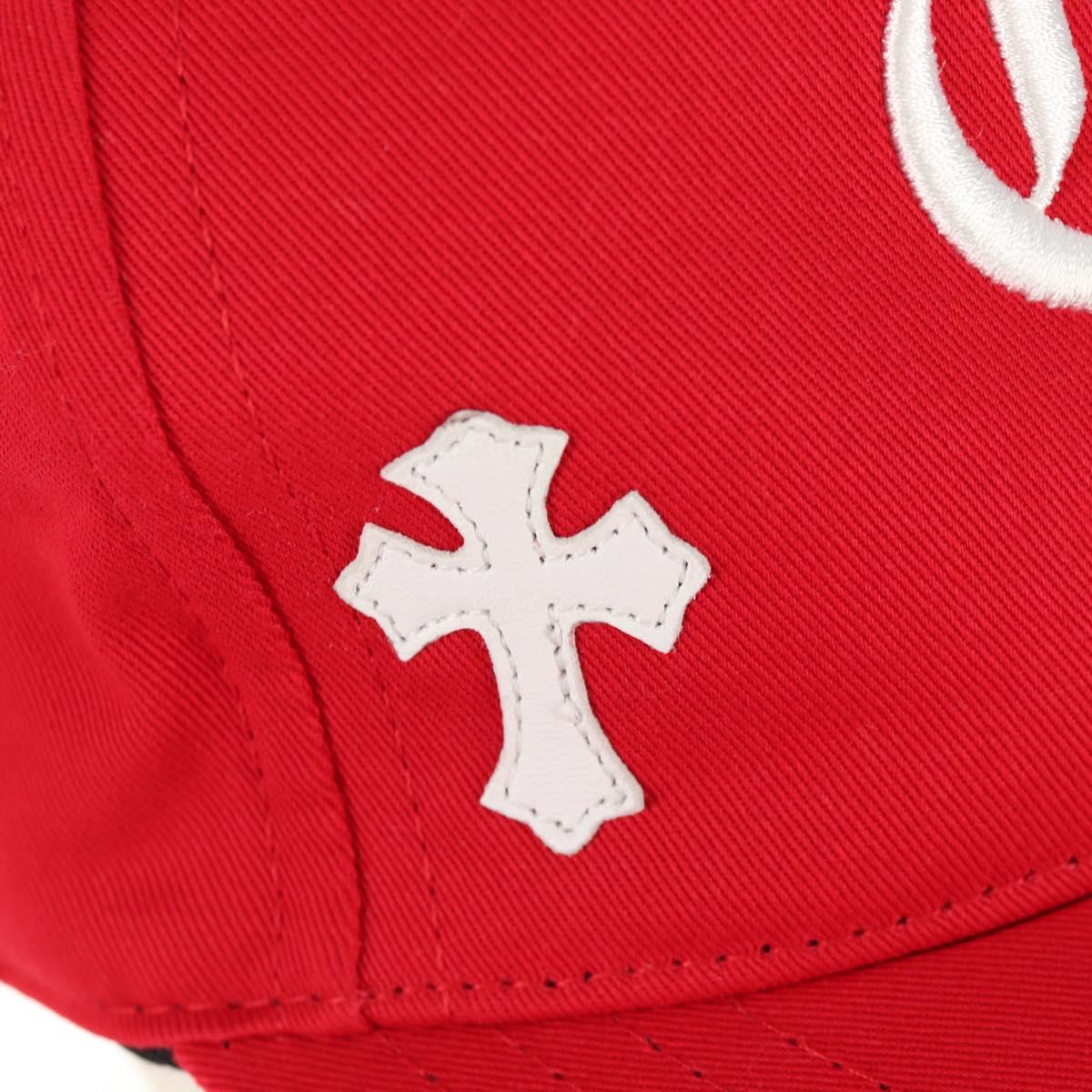 Chrome Hearts Baseball Cap Cotton Red Auth 136578M