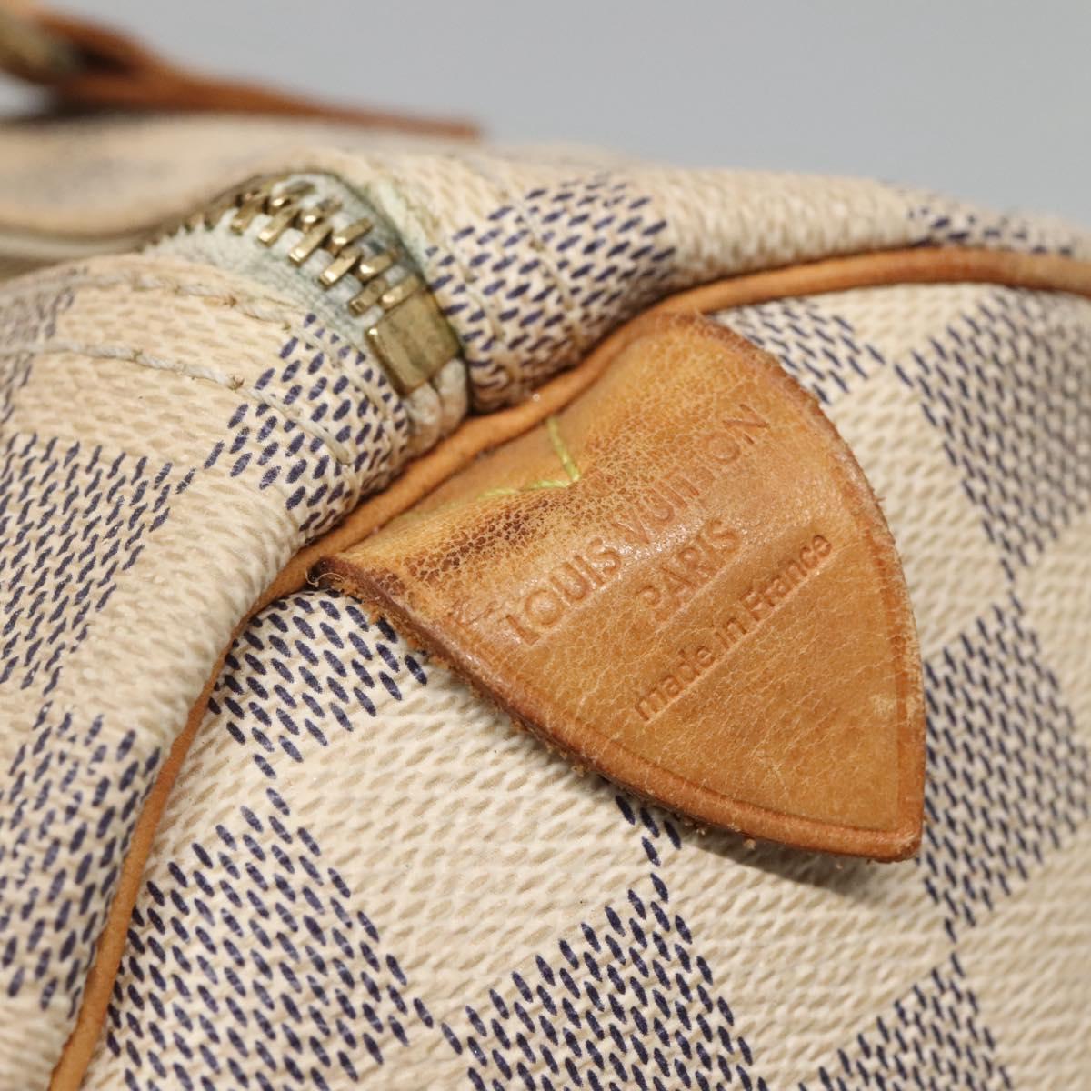 LOUIS VUITTON Damier Azur Speedy 30 Hand Bag N41533 LV Auth 136584