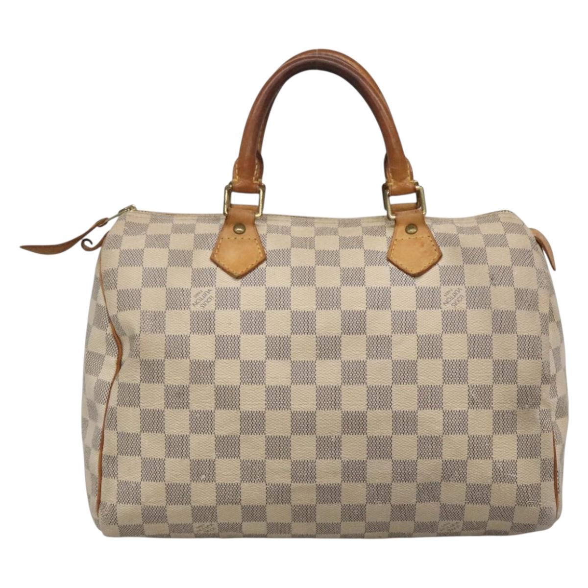 LOUIS VUITTON Damier Azur Speedy 30 Hand Bag N41533 LV Auth 136584