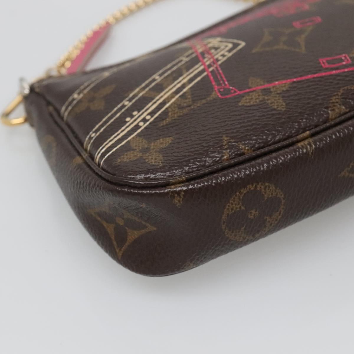 LOUIS VUITTON Christmas Only Mini Pochette Accessoires Pouch M58501 Auth 136593