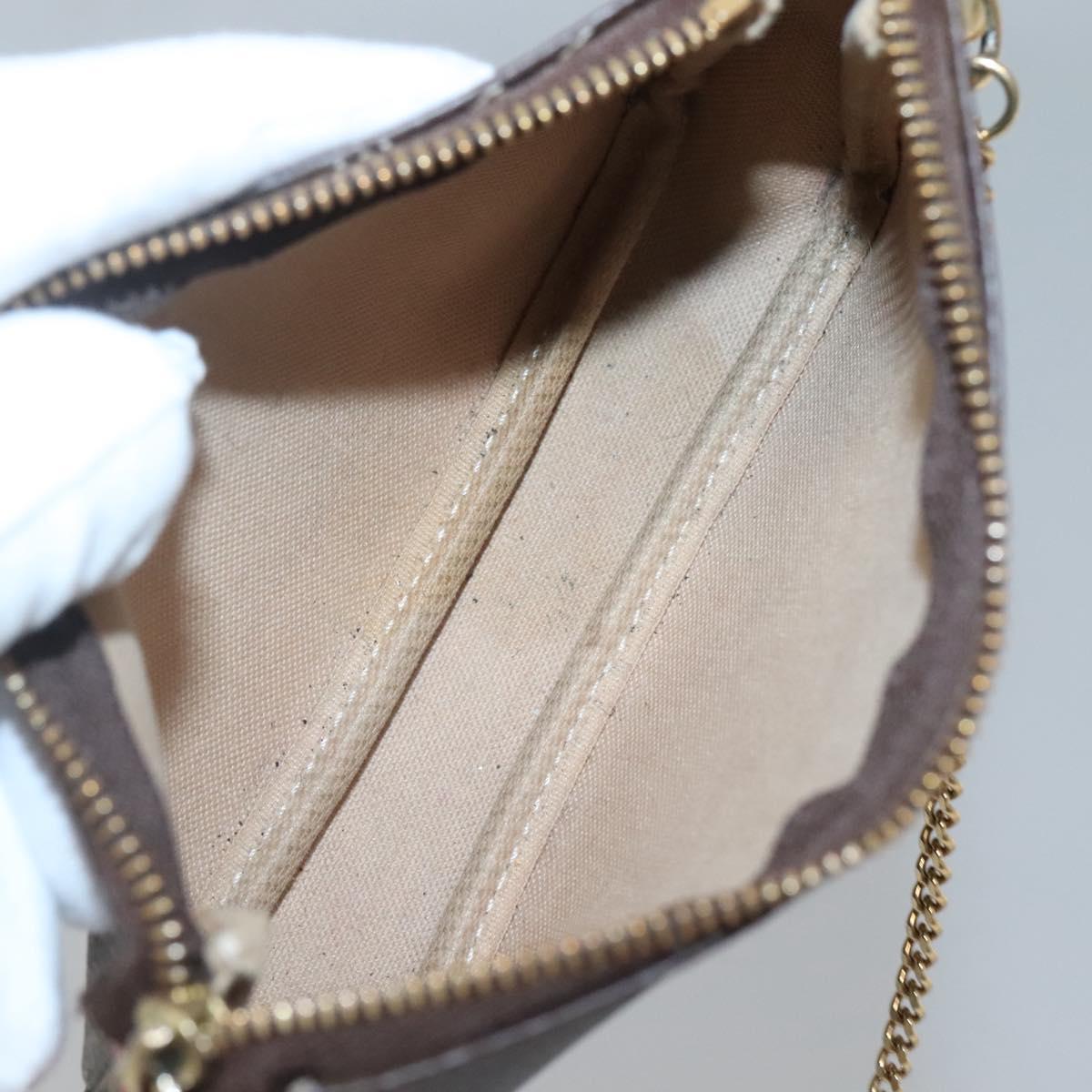 LOUIS VUITTON Christmas Only Mini Pochette Accessoires Pouch M58501 Auth 136593