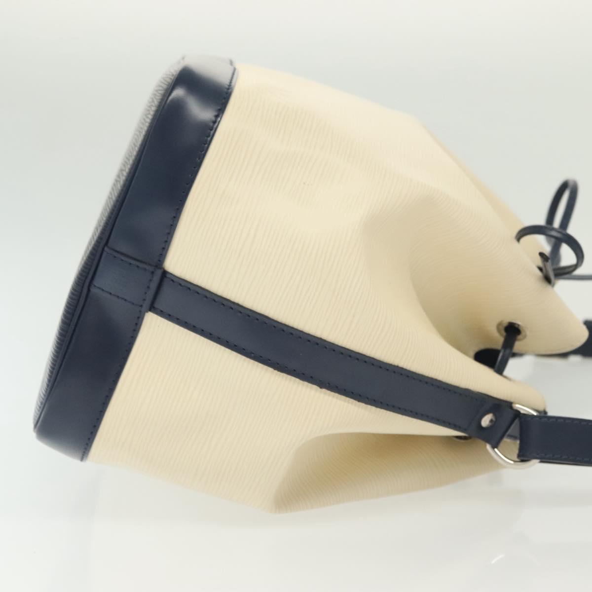 LOUIS VUITTON Epi Bicolor Petit Noe Shoulder Bag White Navy M40881 Auth 136597