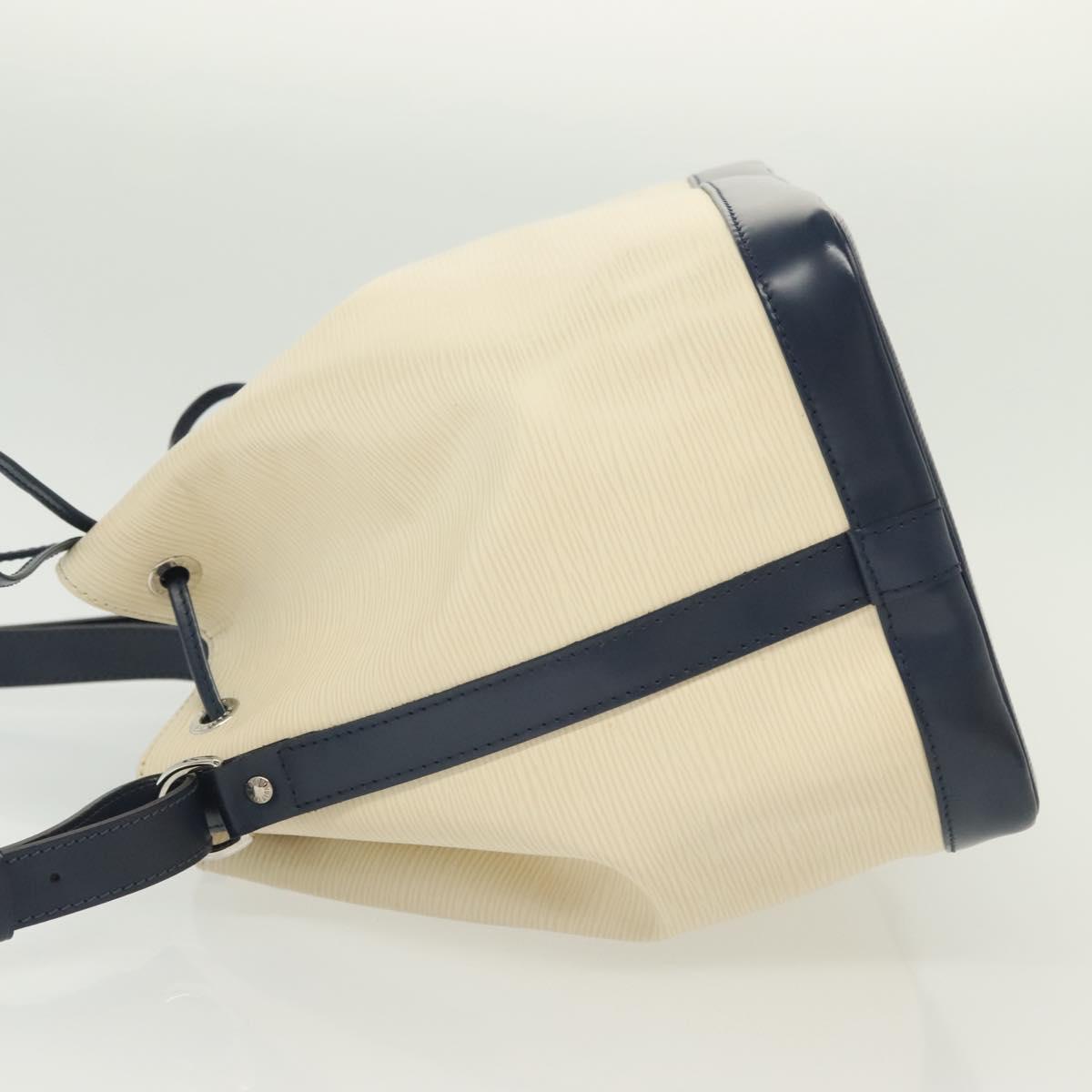 LOUIS VUITTON Epi Bicolor Petit Noe Shoulder Bag White Navy M40881 Auth 136597