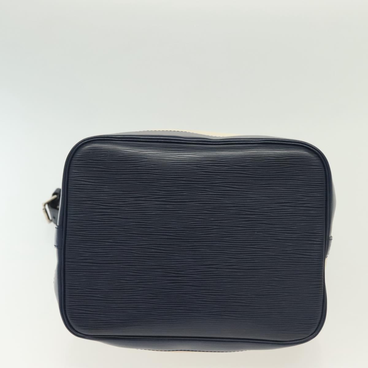 LOUIS VUITTON Epi Bicolor Petit Noe Shoulder Bag White Navy M40881 Auth 136597