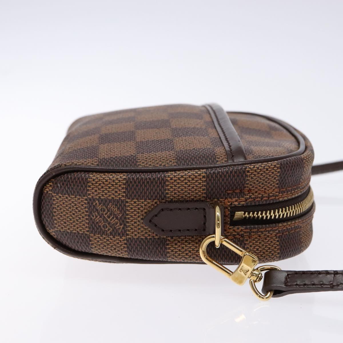 LOUIS VUITTON Damier Ebene Pochette Ipanema Shoulder Bag N51296 LV Auth 136613V