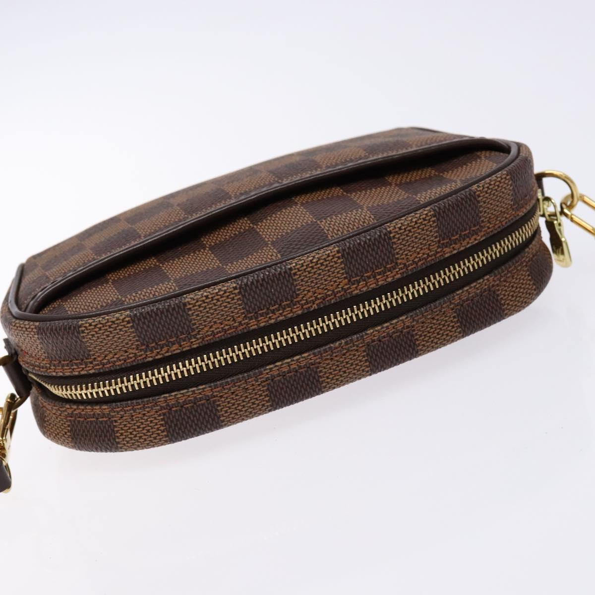 LOUIS VUITTON Damier Ebene Pochette Ipanema Shoulder Bag N51296 LV Auth 136613V
